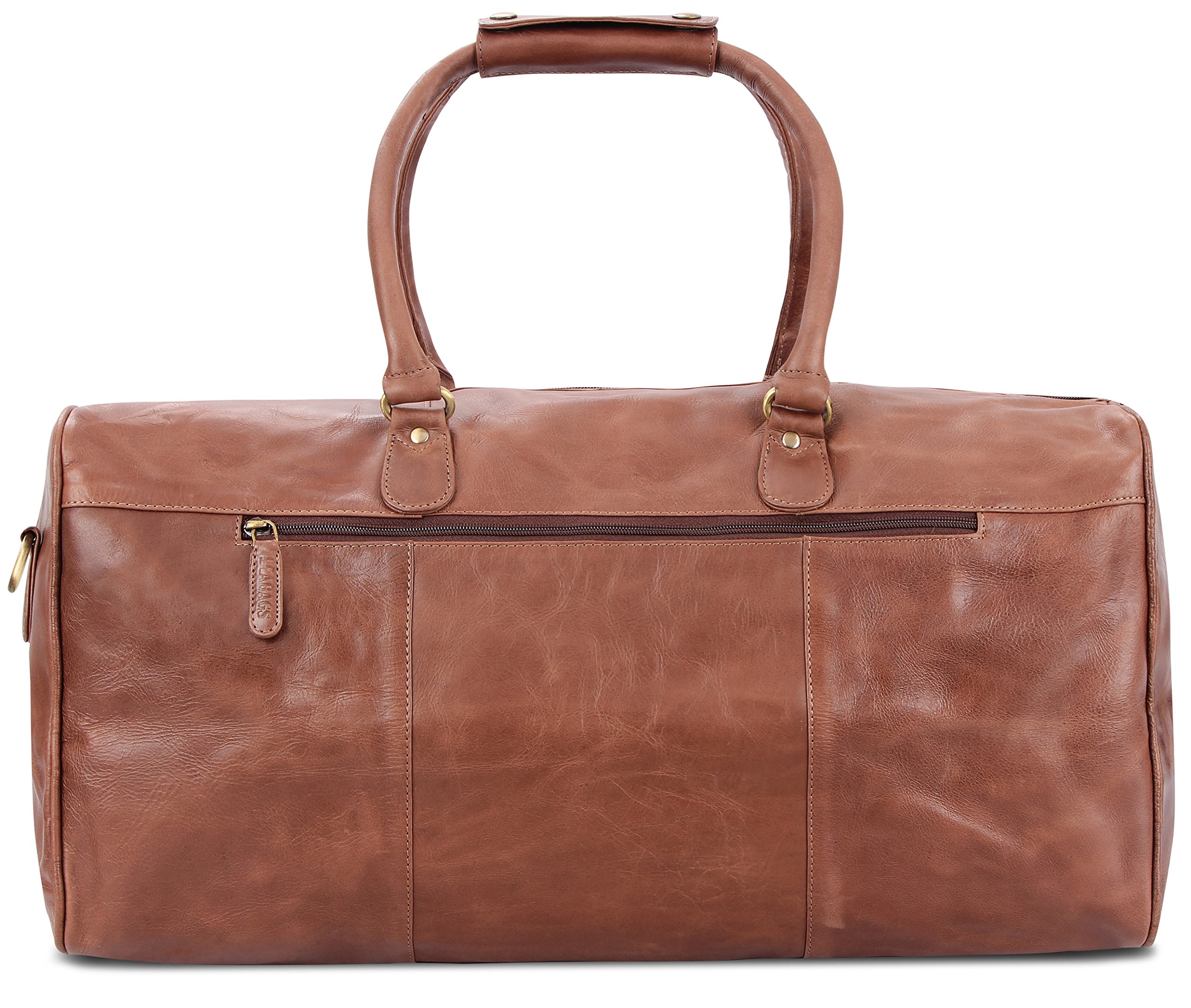 LEABAGS Tokio torba podróżna z prawdziwej skóry bawolej w stylu vintage (Crazy vinkat)