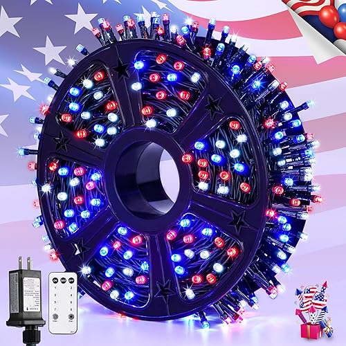 Miniatura 30 de JMEXSUSS 400 luces LED de Navidad para decoraciones al aire libre, 132 pies, luces multicolor para árbol de Navidad con control remoto, luces de