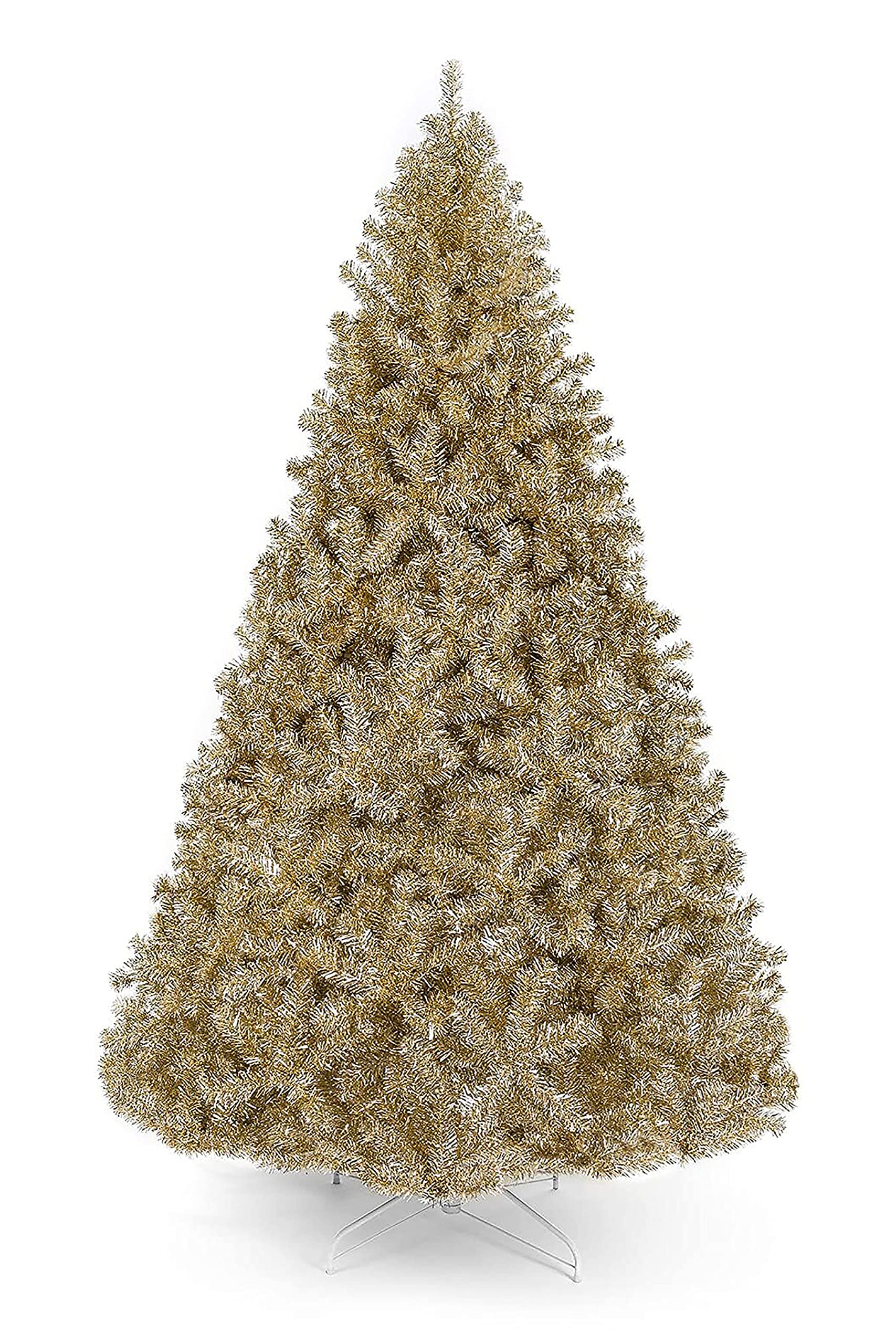Amazon.com: Perfect Holiday 7.5' Metallic Gold Tinsel Tree | 1477