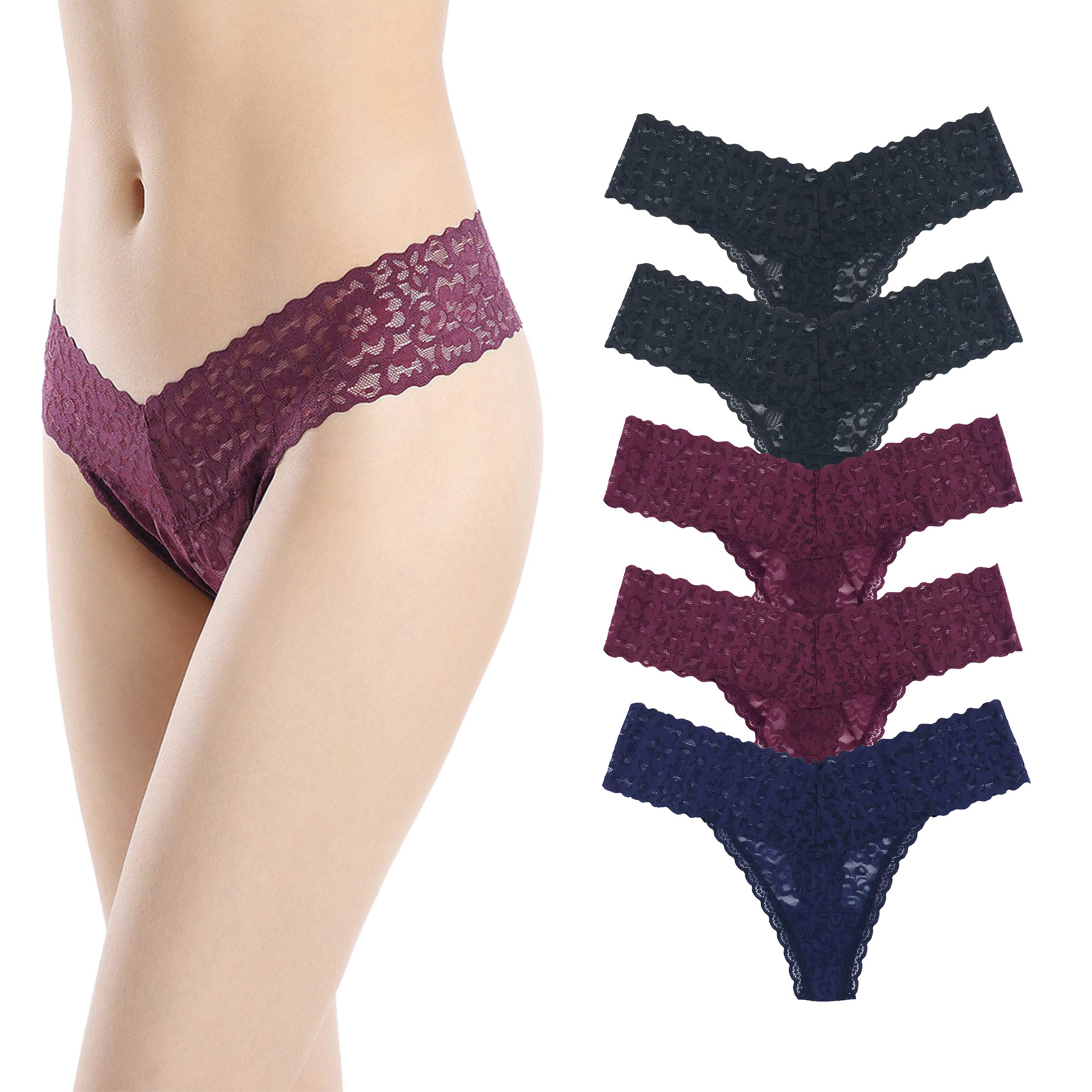 Luna Sun Women Lace Underwear Soft Sexy Thongs