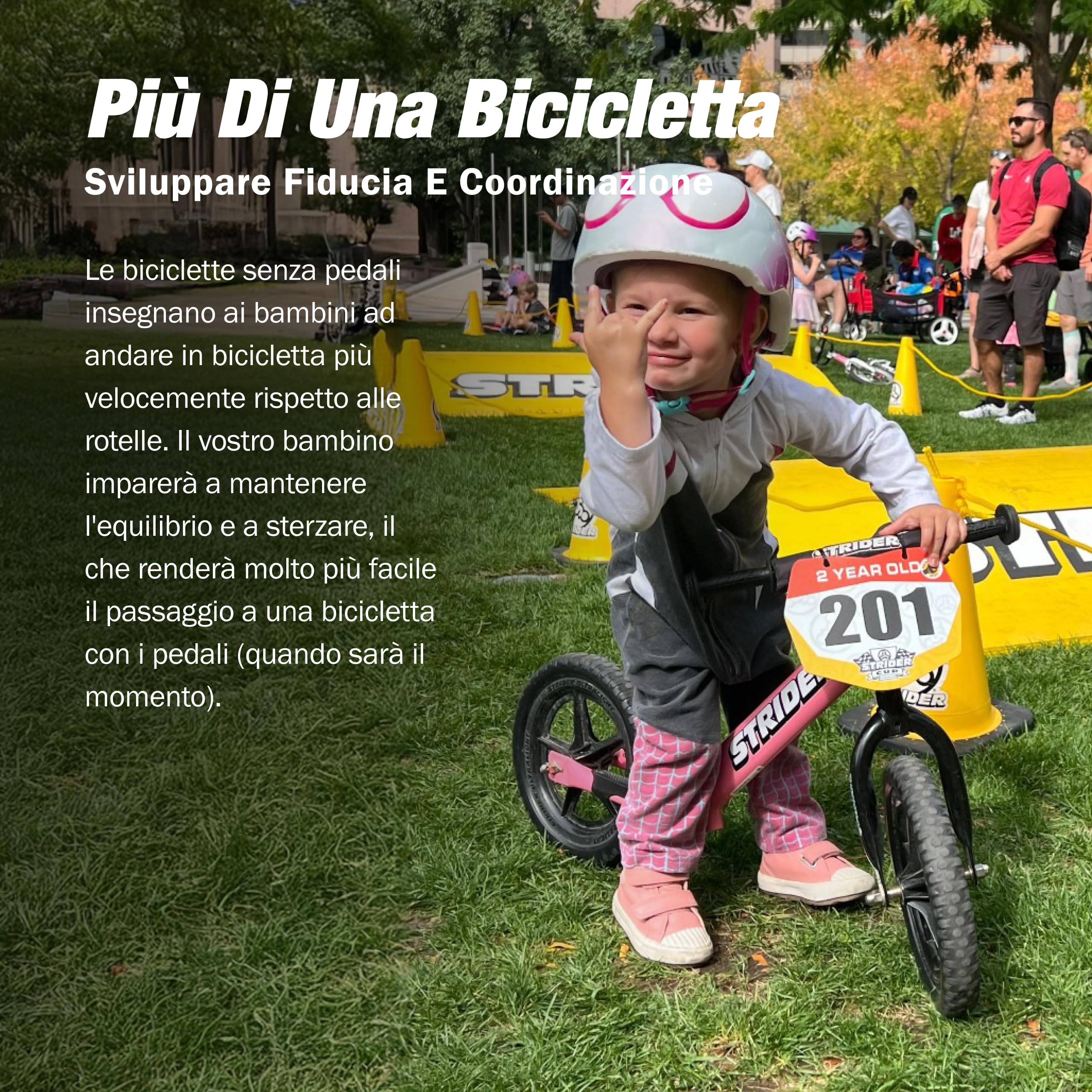 Strider Bicicletta sportiva per bambini, 12 pollici, bici da corsa da 18 mesi a 5 anni, Balance Bike