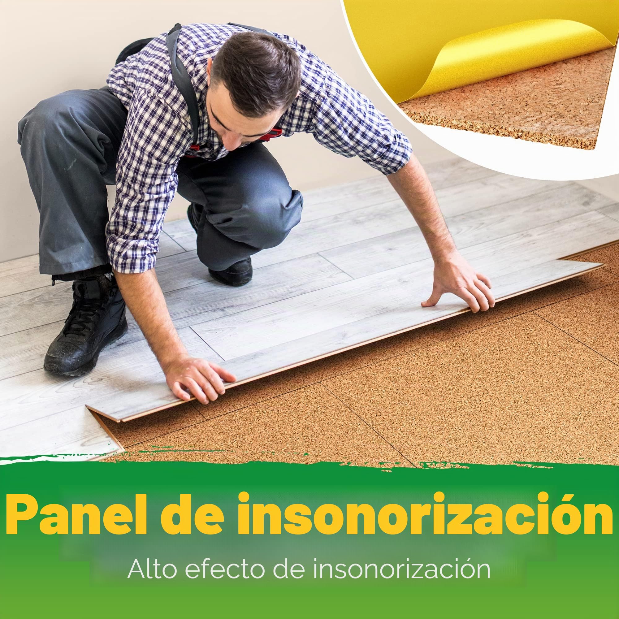 Plancha de corcho prensado, autoadhesiva, con adhesivo 3M, 900 x 600 mm (90 x 60 cm), 5 mm de grosor, para tablón de anuncios, revestimiento de pared y decoración