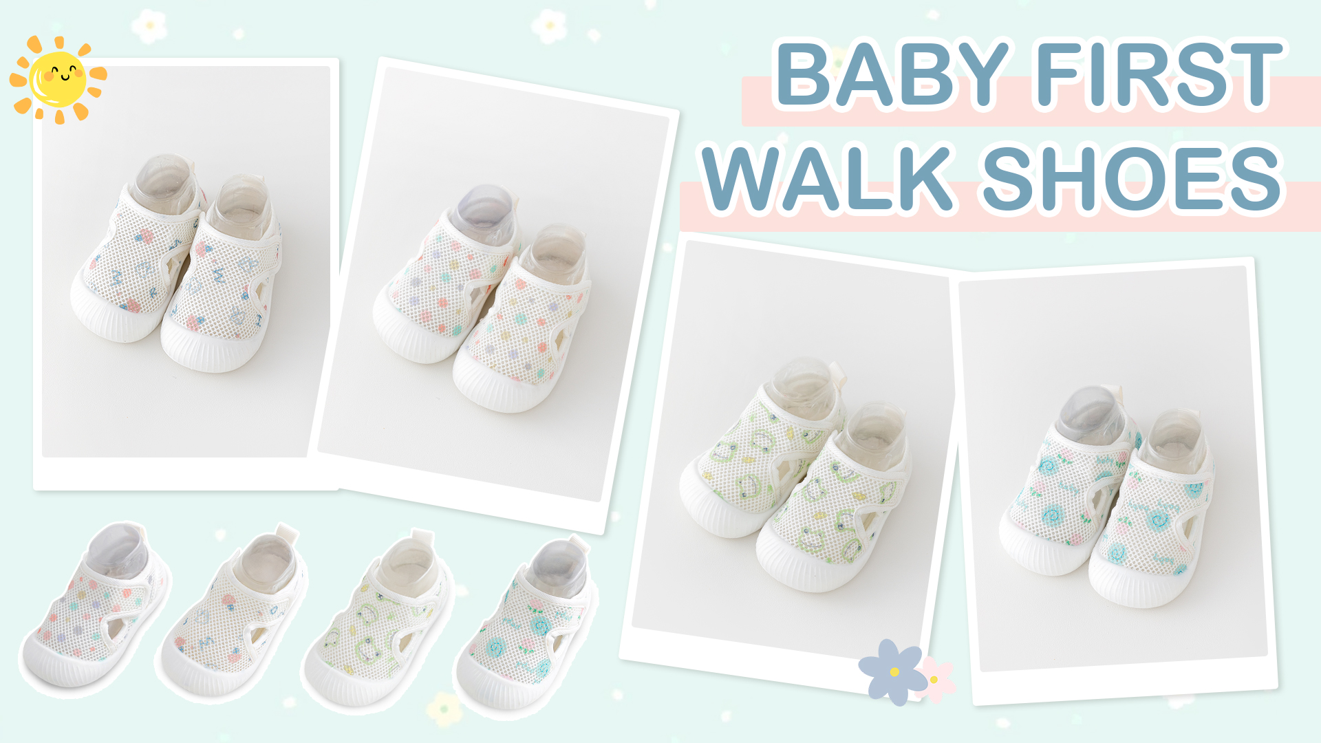 Chaussures Premier Pas Bébé Filles Garçons – Semelle Antidérapante, Maille Respirante, Fermeture Scratch Pour 6 à 36 Mois