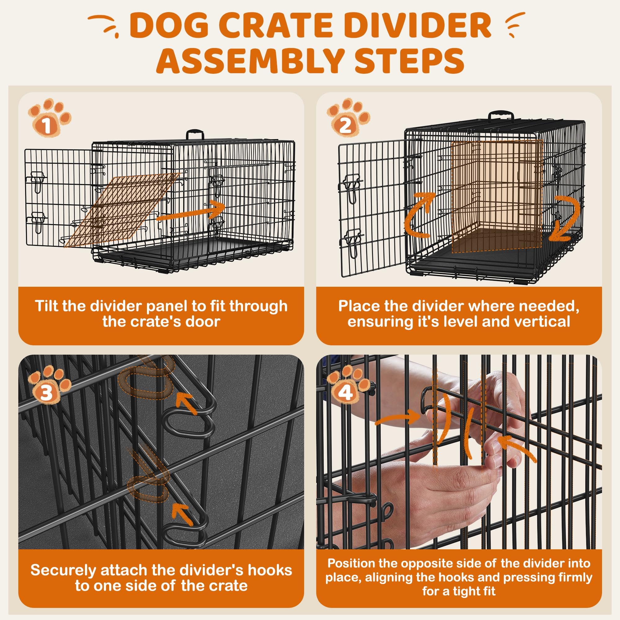 Abician Caisse de Transport pour Chien Cage Chiens Pliable 107x66x74.5 cm