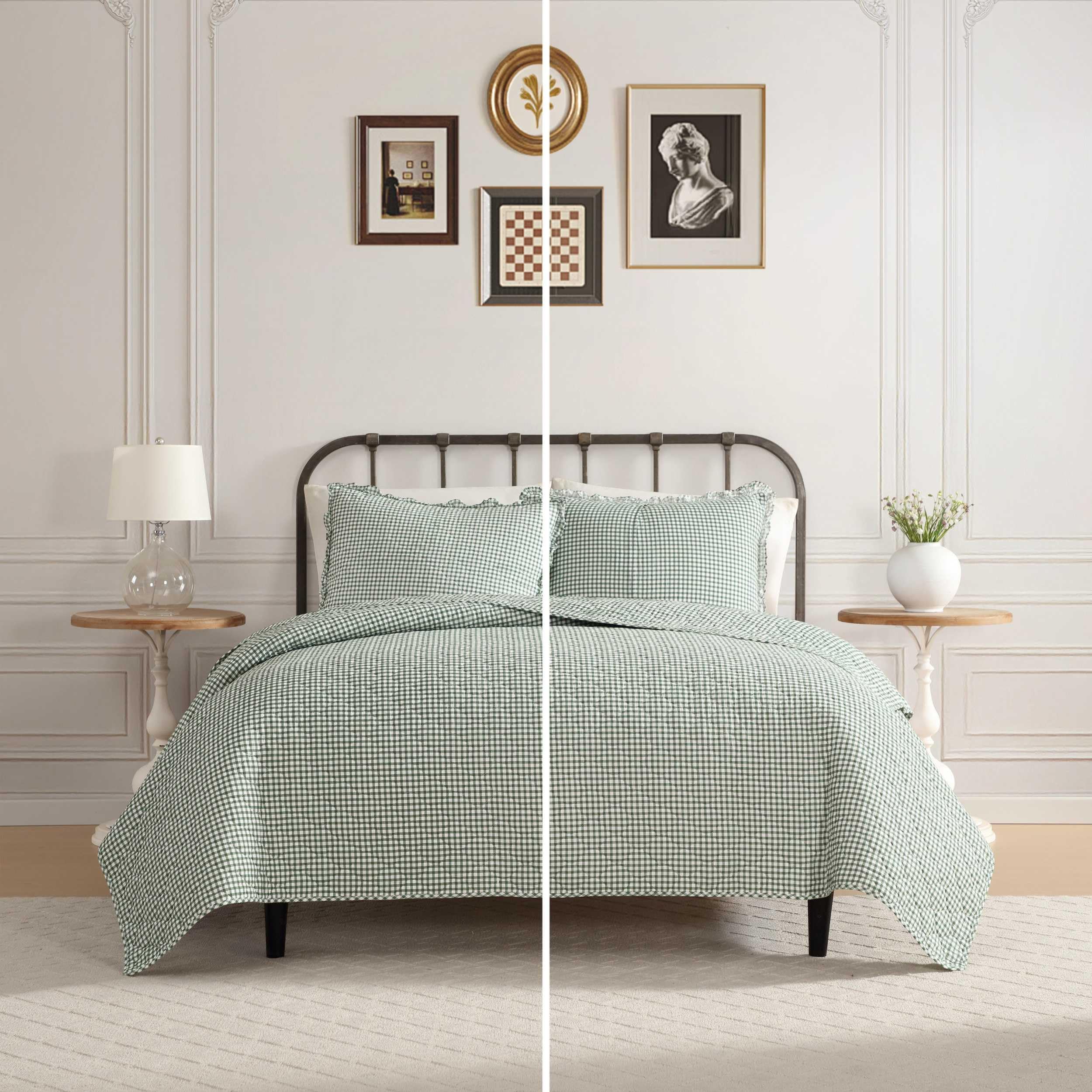 Amazon.com: Laura Ashley - Twin Quilt Set, Pre-Washed Cotton