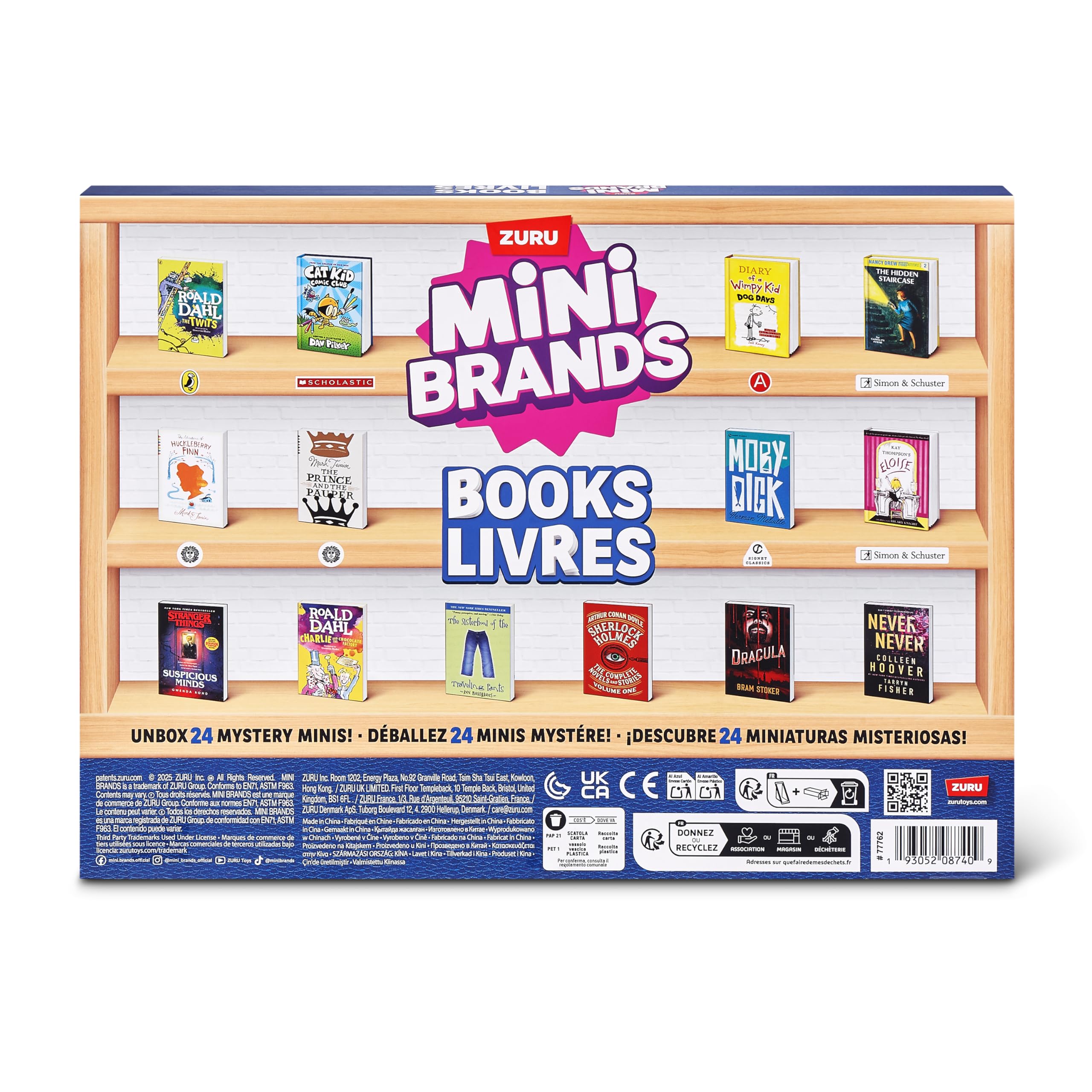 Mini Libros de Marcas Calendario de Adviento de ZURU, Juguetes de Temporada Coleccionables para Niñas, Niños y Coleccionistas