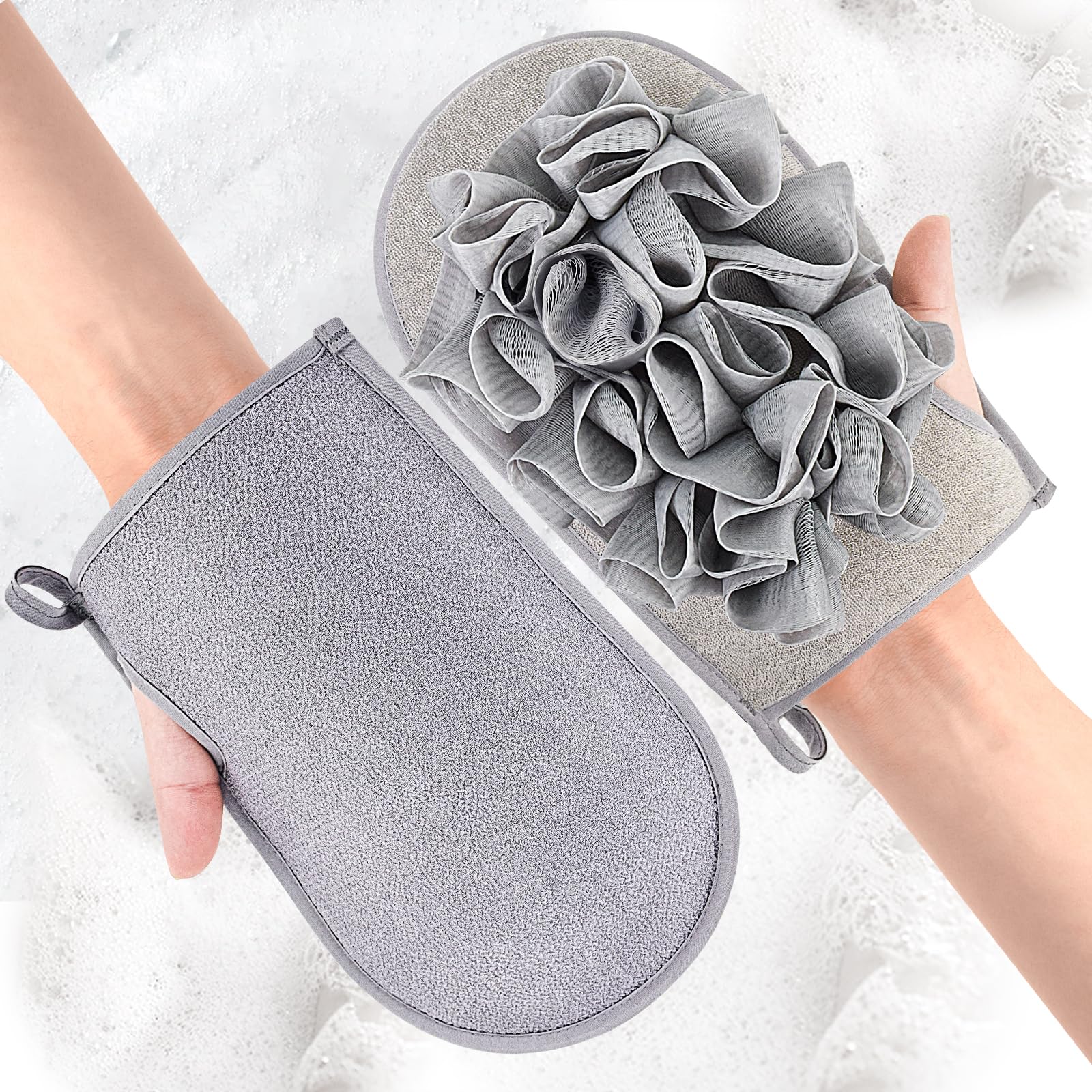 【Extra Large】 2 Packs Bath Sponge, Sponge Loofah Body Scrubber, Shower Pouf Cleaning Loofah Sponge, Shower Use Sponge for Body Wash Bathroom, More