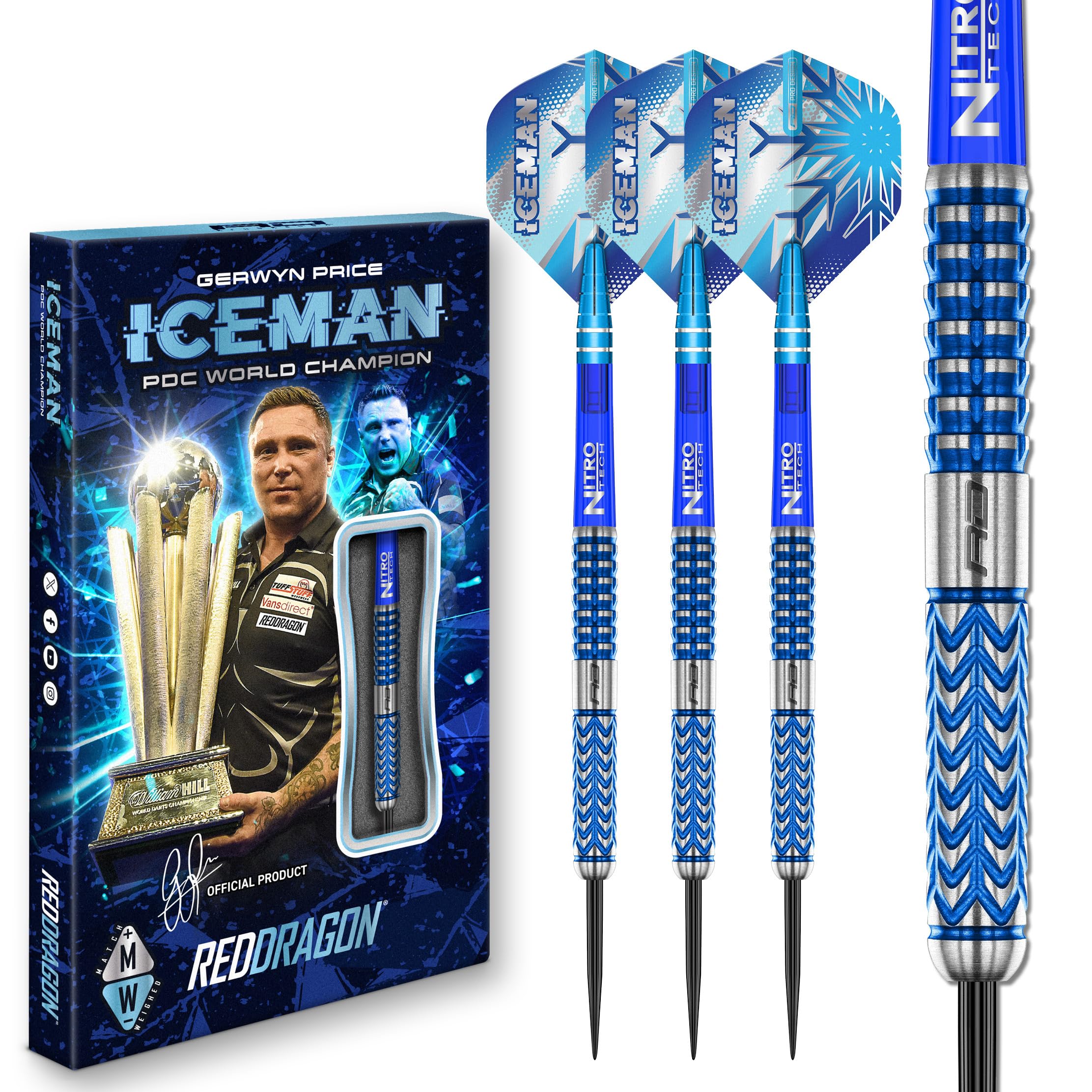 RED DRAGON Gerwyn Price Iceman Glacier 26g Professional 90