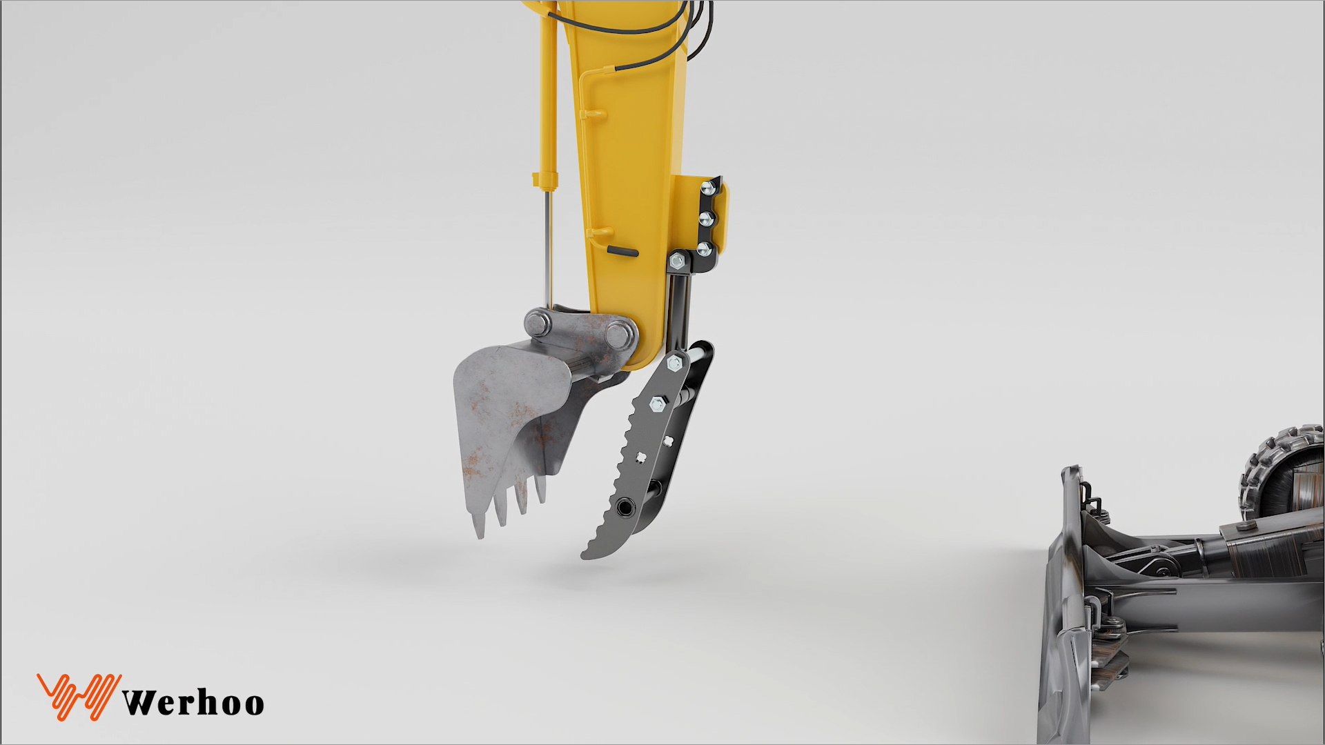 Classic 3-Hole Hydraulic Thumb Attachment With L-Bracket For Mini Excavators Up To 3.5 Tons