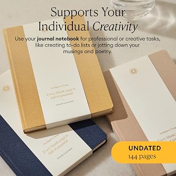 Intelligent Change Premium Daily Small Notebook With Quotes, Lined Journal, Work Notebook, A5 Journal for Writing Notes, To-Do Lists, Creative Writing
