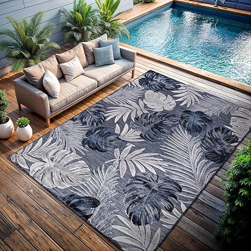 Miniatura 20 de CAMILSON Indoor Outdoor Rug 5x7 Bohemian Medallion Floral Area Rugs for Indoor and Outdoor Patios Easy-Cleaning Non-Shedding Living Room Garden and