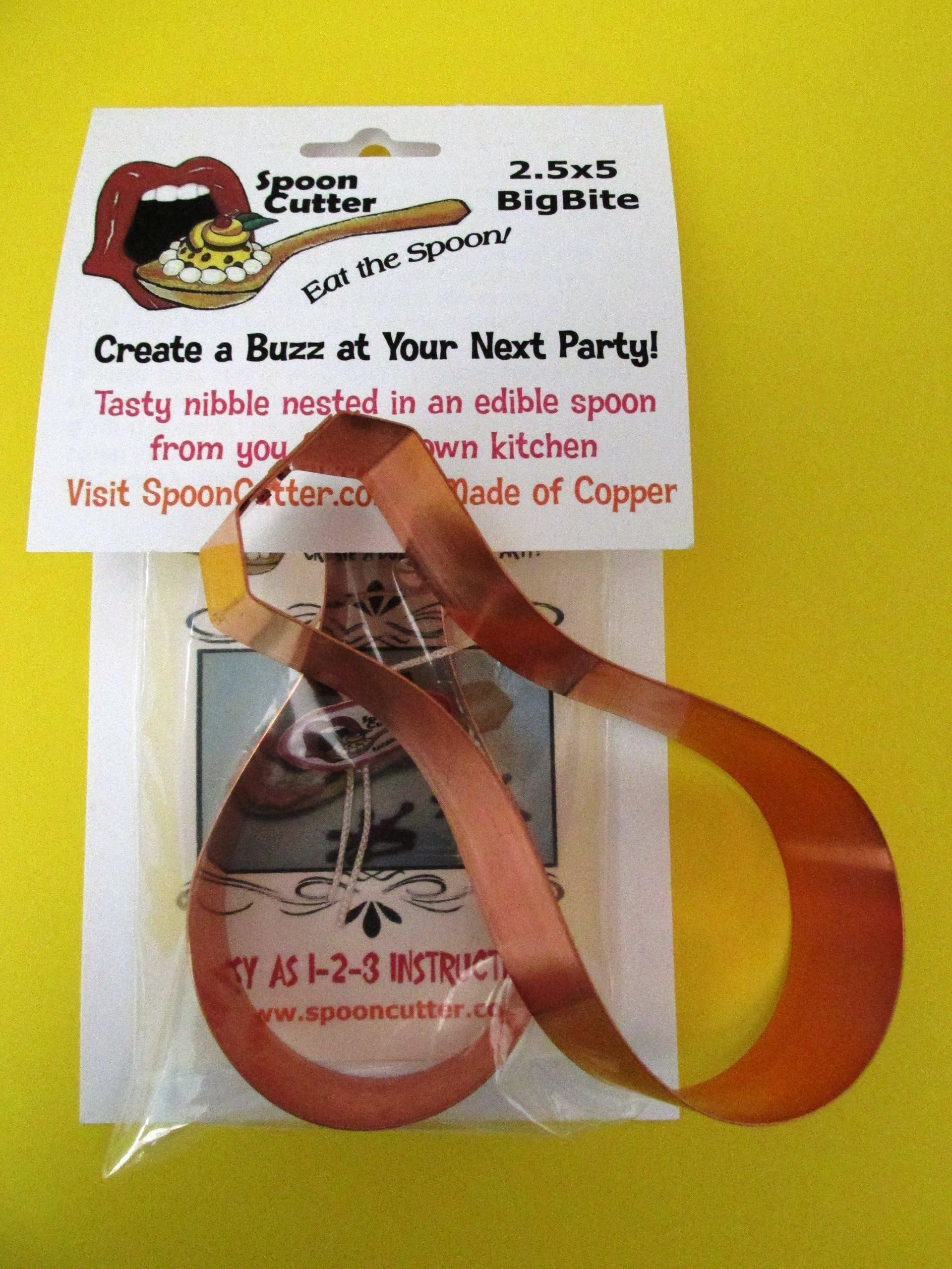 Edible Spoon Cookie & Appetizer Cutter-Create your own BigBite Edible Spoons-2.5X5 Copper Appetizer or Cookie Cutter