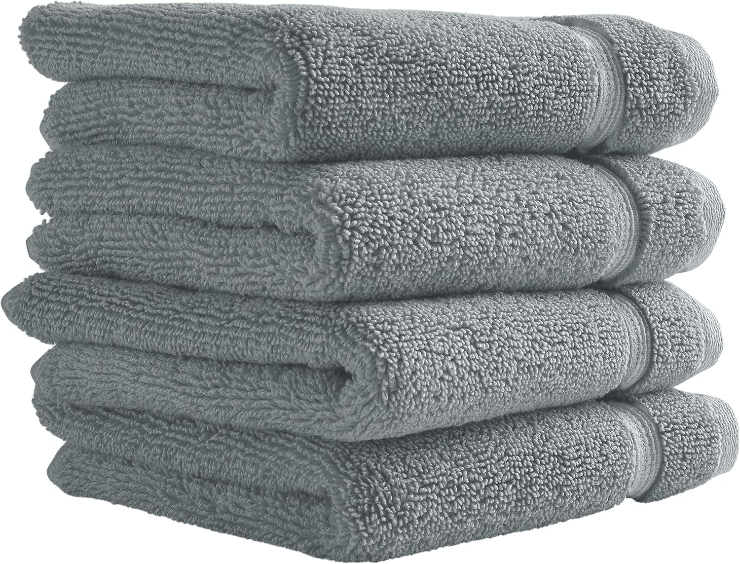 Amazon Brand – Stone & Beam Classic Egyptian Cotton Washcloth Set, Set of 4, Oasis