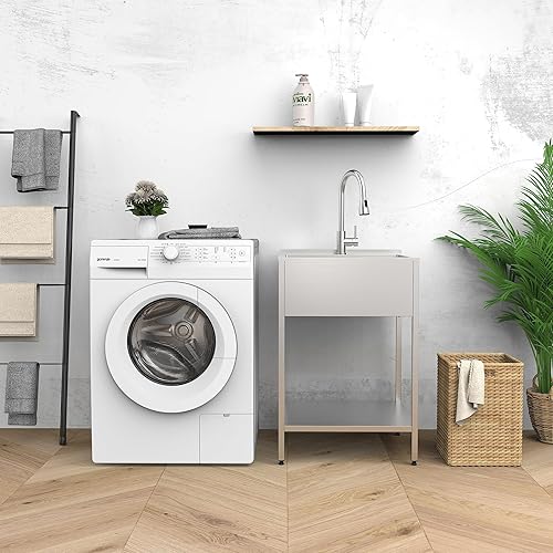 Miniatura 2 de Transolid EWS-2422S - Fregadero y soporte de lavado de acero inoxidable de 24 pulgadas de ancho x 22.1 pulgadas de profundidad x 35.2 pulgadas de