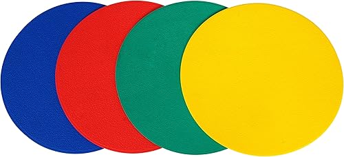 Miniatura 8 de GSi 8" Round TPR Anti-Skid Spot Markers - Non-Toxic, Durable  Variety Pack with 4 Color Options and Alphabet, Number, Combo Variants