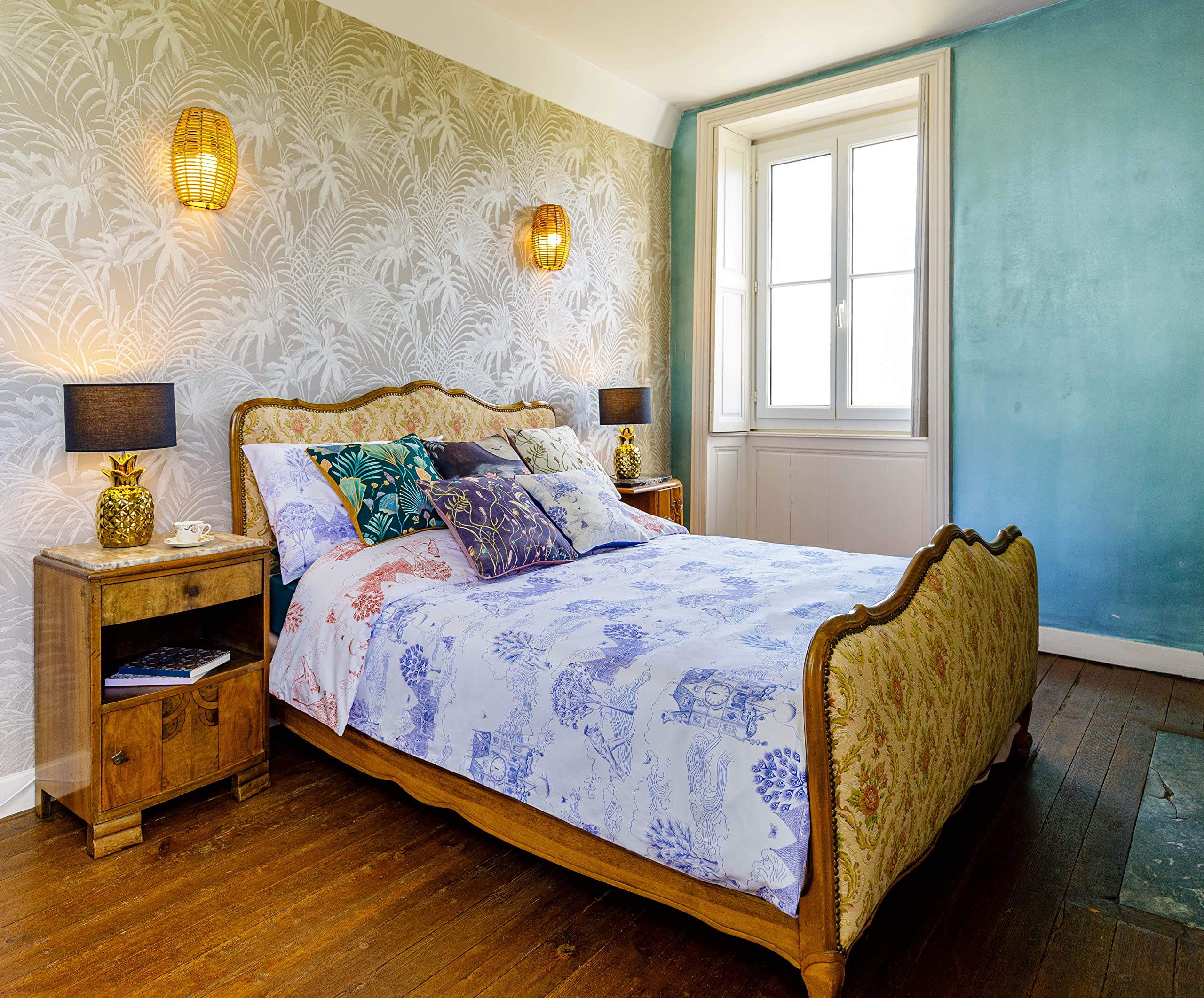 Parure de lit réversible pour lit double The Chateau Angel Strawbridge style Toile haut de gamme
