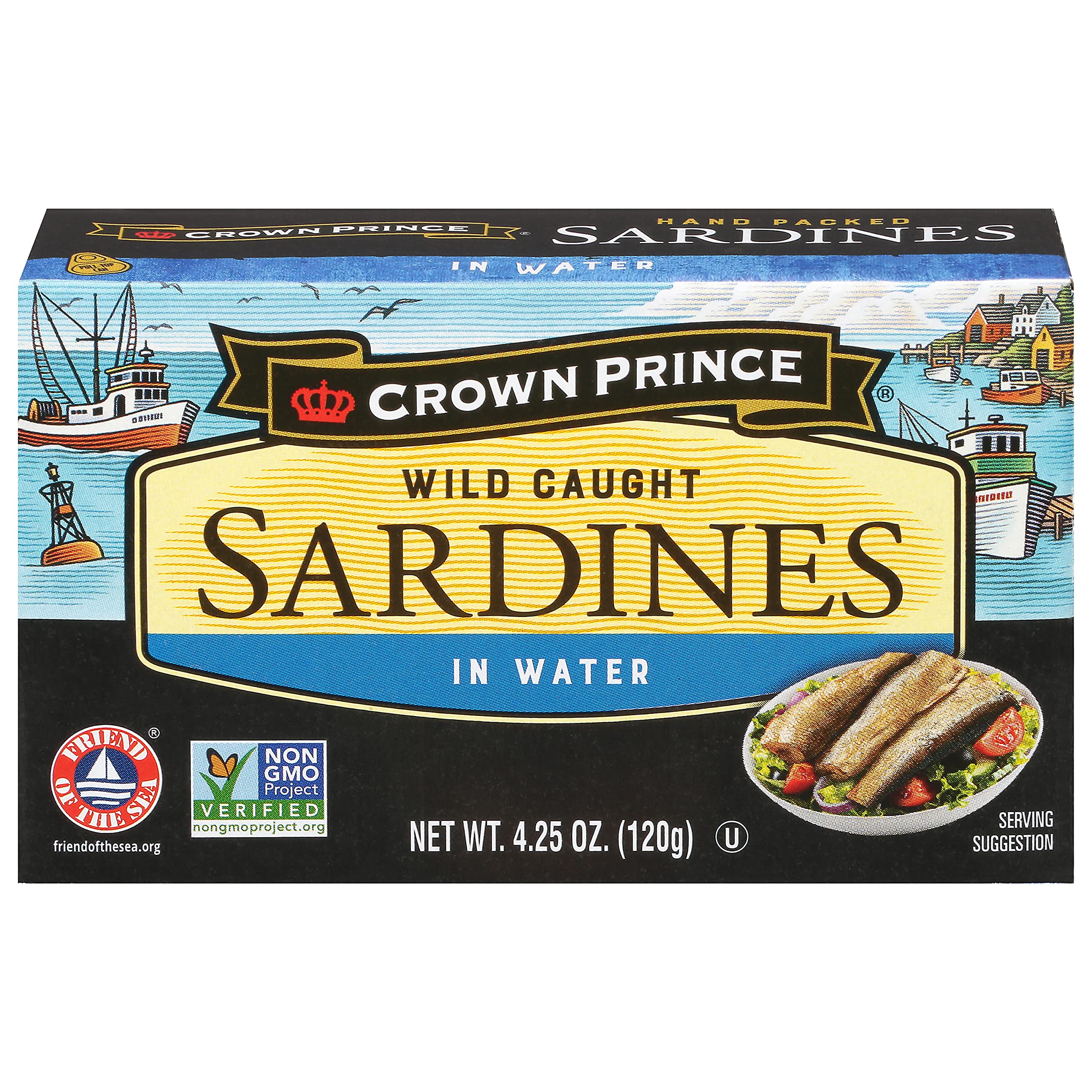 Crown Prince Sardines In Water, 4.25Ounce Cans