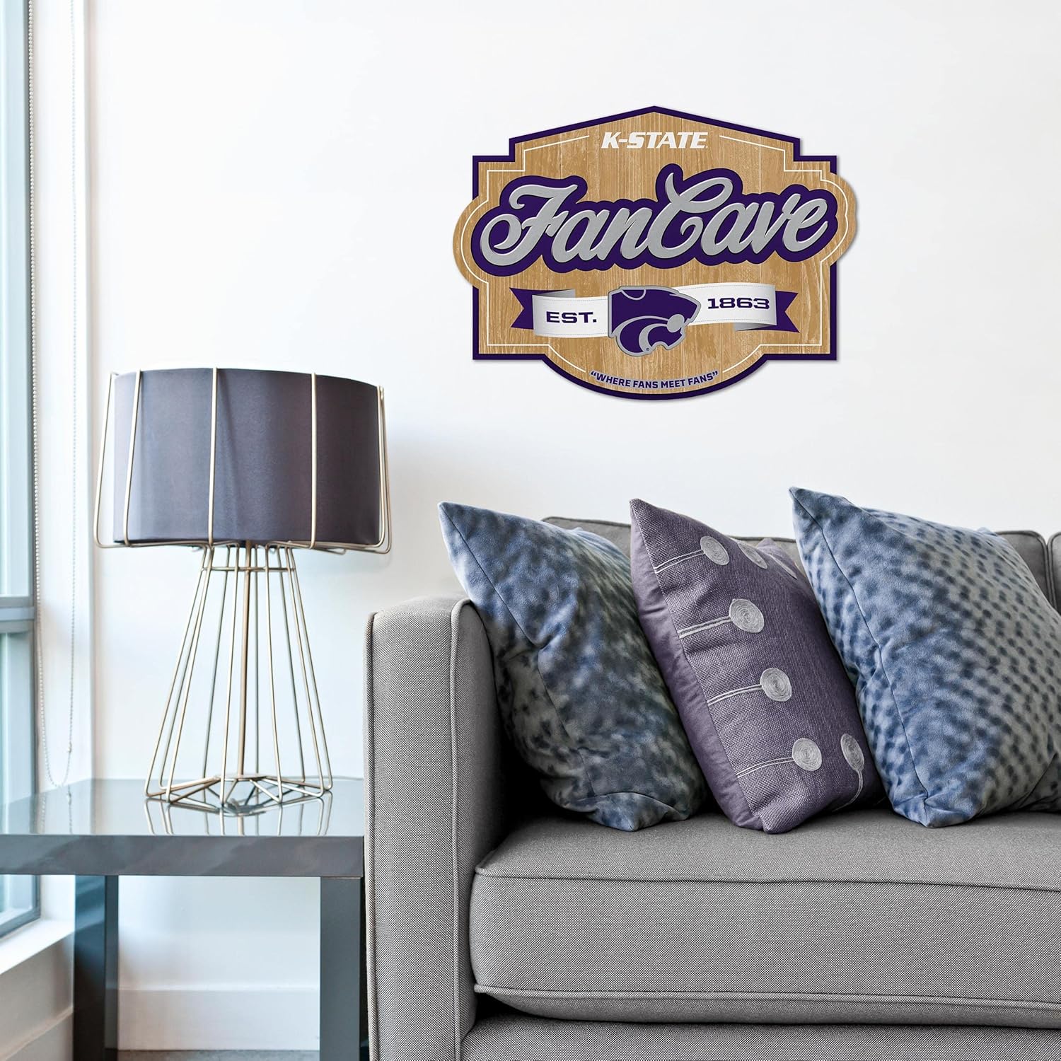YouTheFan NCAA Officially-licensed FanCave 3D wall art - ready-to-hang, 3D multi-layered construction - floating wall mount design - Perfect fan gift