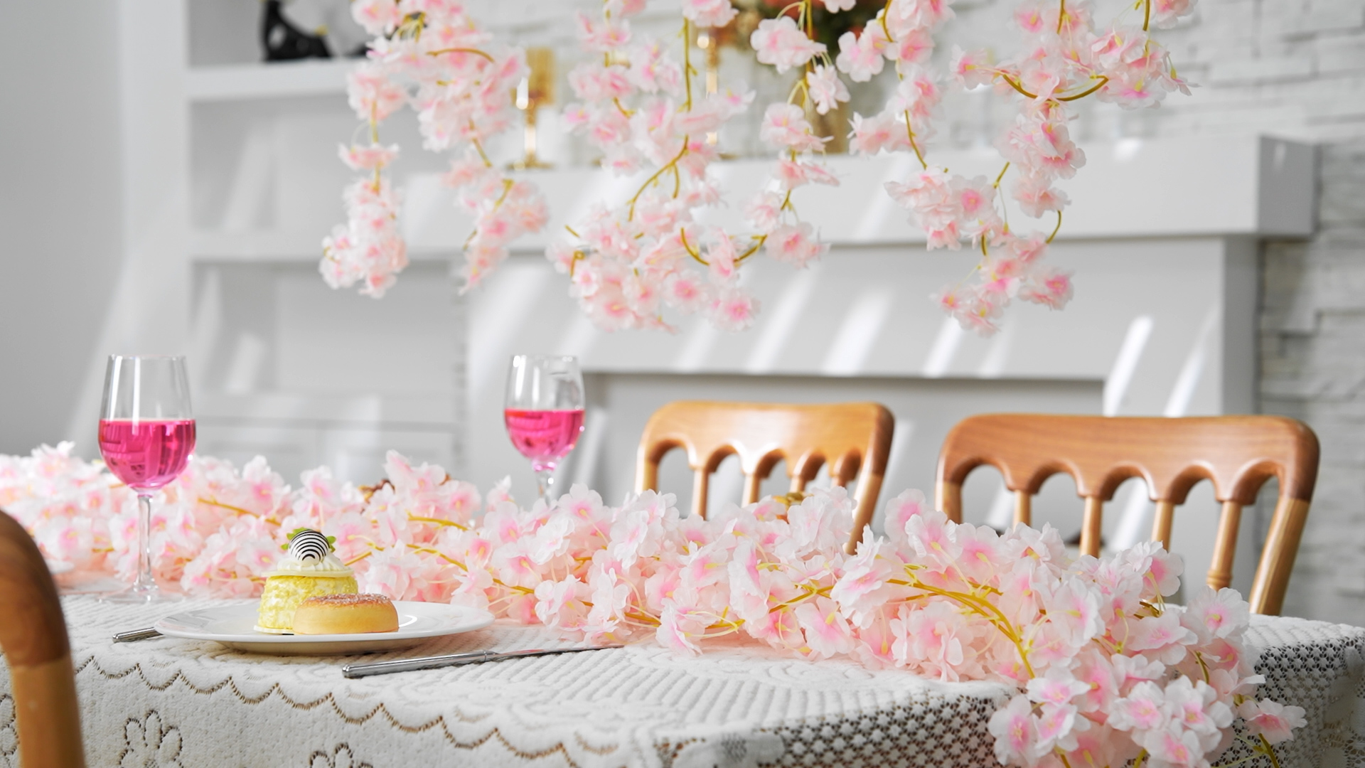 Amazon.com: Yunlly 40 Pcs Artificial Cherry Blossom Flower Vines