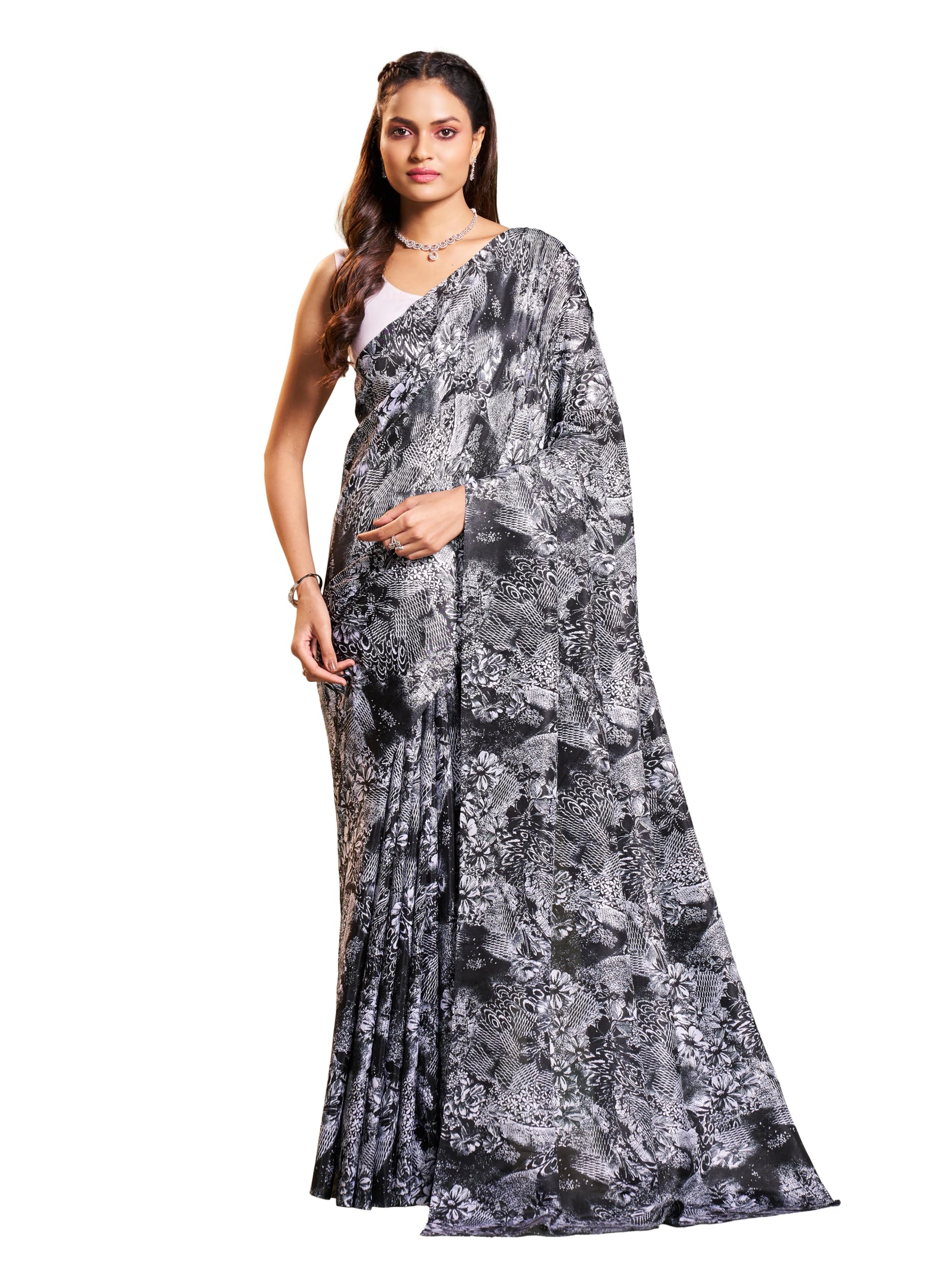 garden vareli Art Silk Floral Print Saree-picture-33