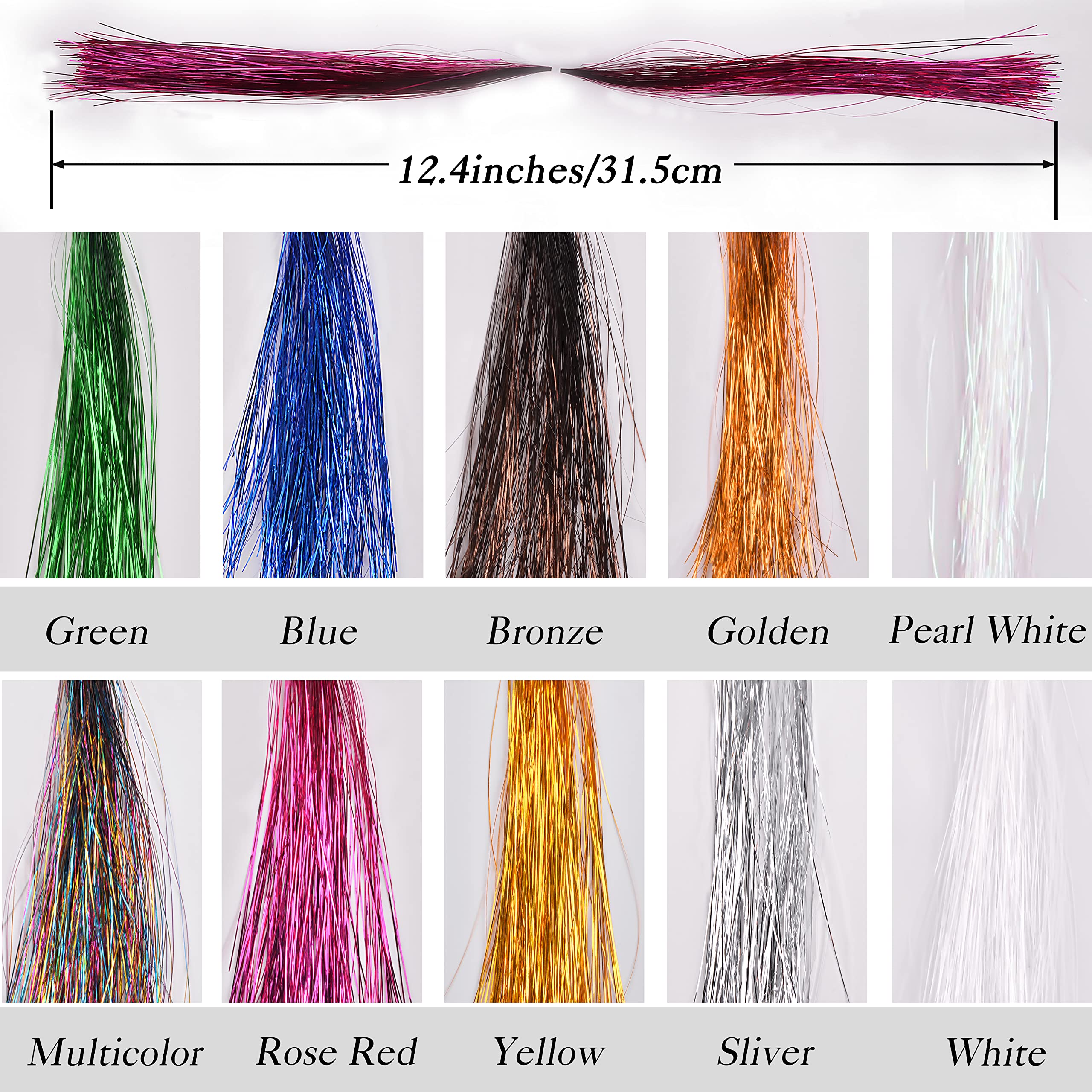 GREATFISHING Flashabou Lametta 230 Stränge - Glitzerndes Fliegenfischen Material