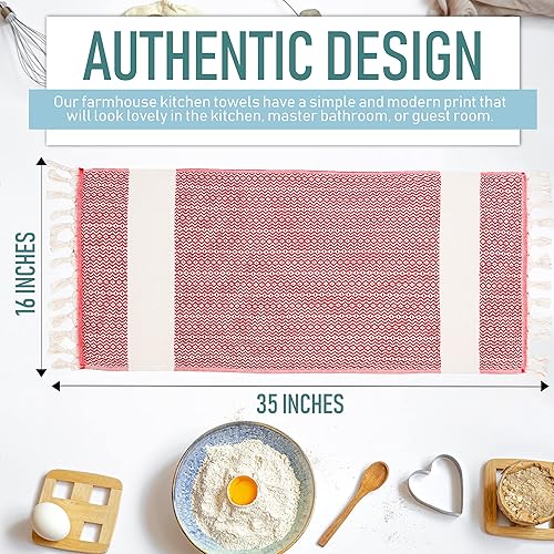 Vista 17 de Rumi&Shams Toallas de mano turcas para baño 2 toallas de mano de baño Toallas de cocina decorativas 100% algodón Toallas de mano bohemias