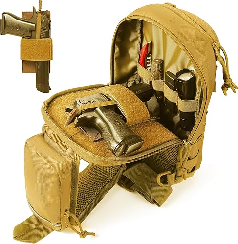 Miniatura 22 de Sling Backpak - Bolsa táctica para pistola, bolsa de hombro, bandolera, mochila para transporte oculto