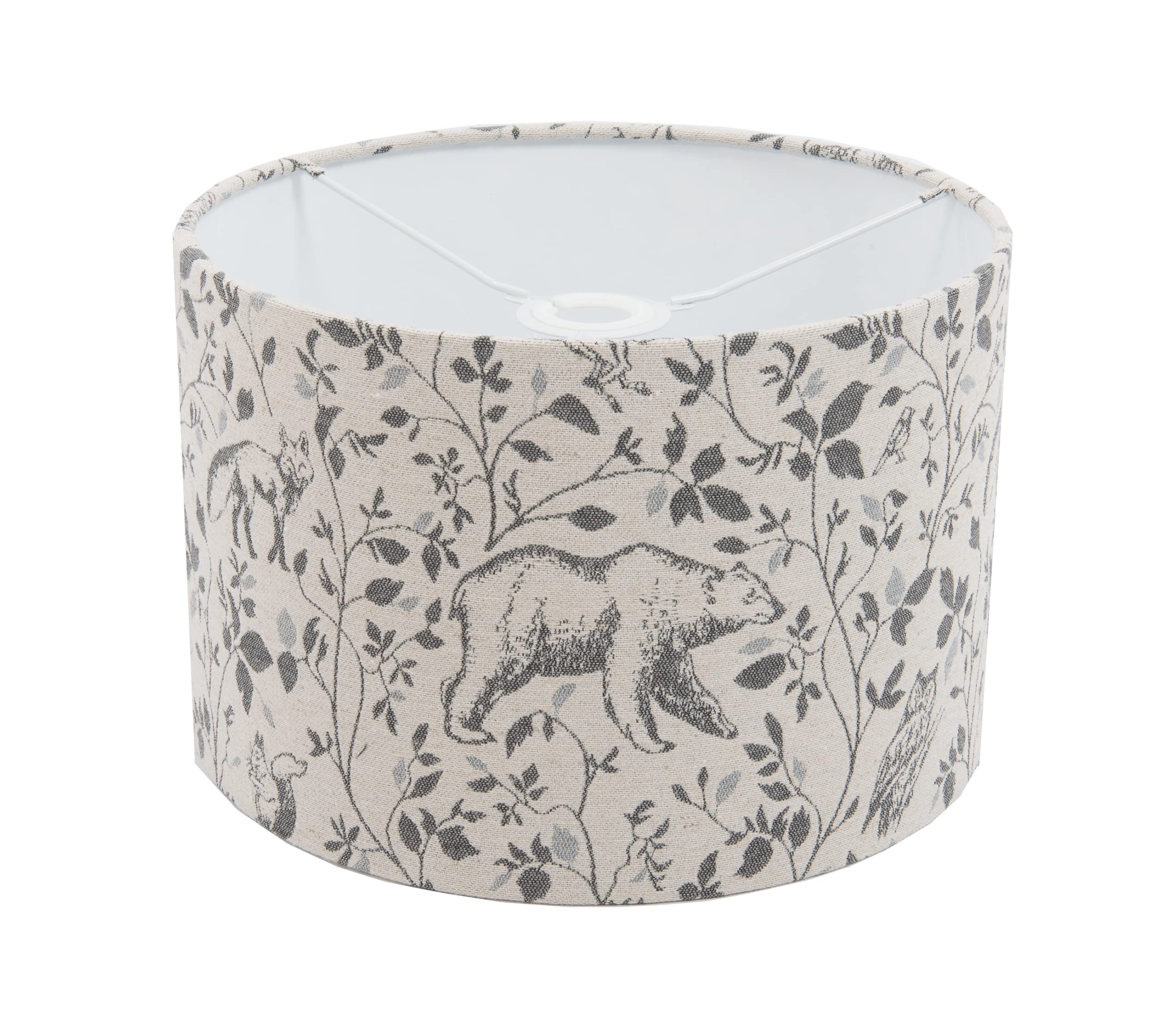 Woodland Bear Drum Lampshade Ceiling ONLY (Diameter 30cm (12") - Ceiling)