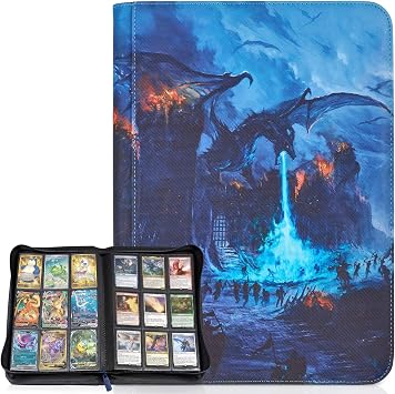 MTG Card Binder, 9-Pocket Magic Card Album, Holds 360 Cards, Leather Side -Loading Card Storage Binder, Premium Card Collector Book for TCG Players Winter War