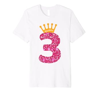 Amazon Com Happy Birthday Shirt Girls 3rd Party 3 Years Old Bday