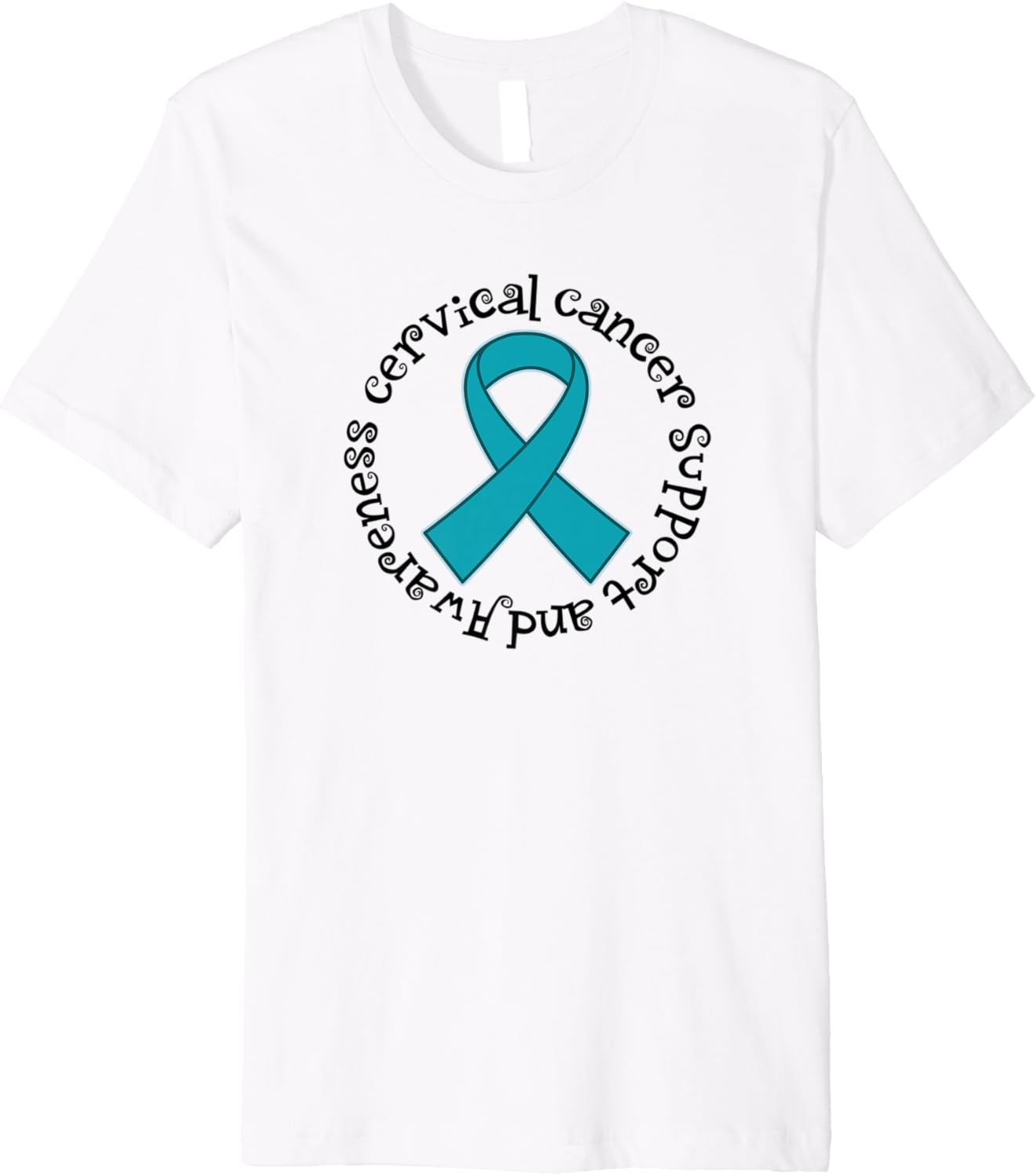Amazon.com: Cervical Cancer Support Awareness Ribbon T-shirt: Clothing