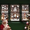 Christmas Window Clings Snowflake Decoration Holiday Large Window Clings for Glass Windows Indoor Xmas Decoration Clearance Festive Christmas Window Holiday Decor for Home 163 Pcs White Christmas