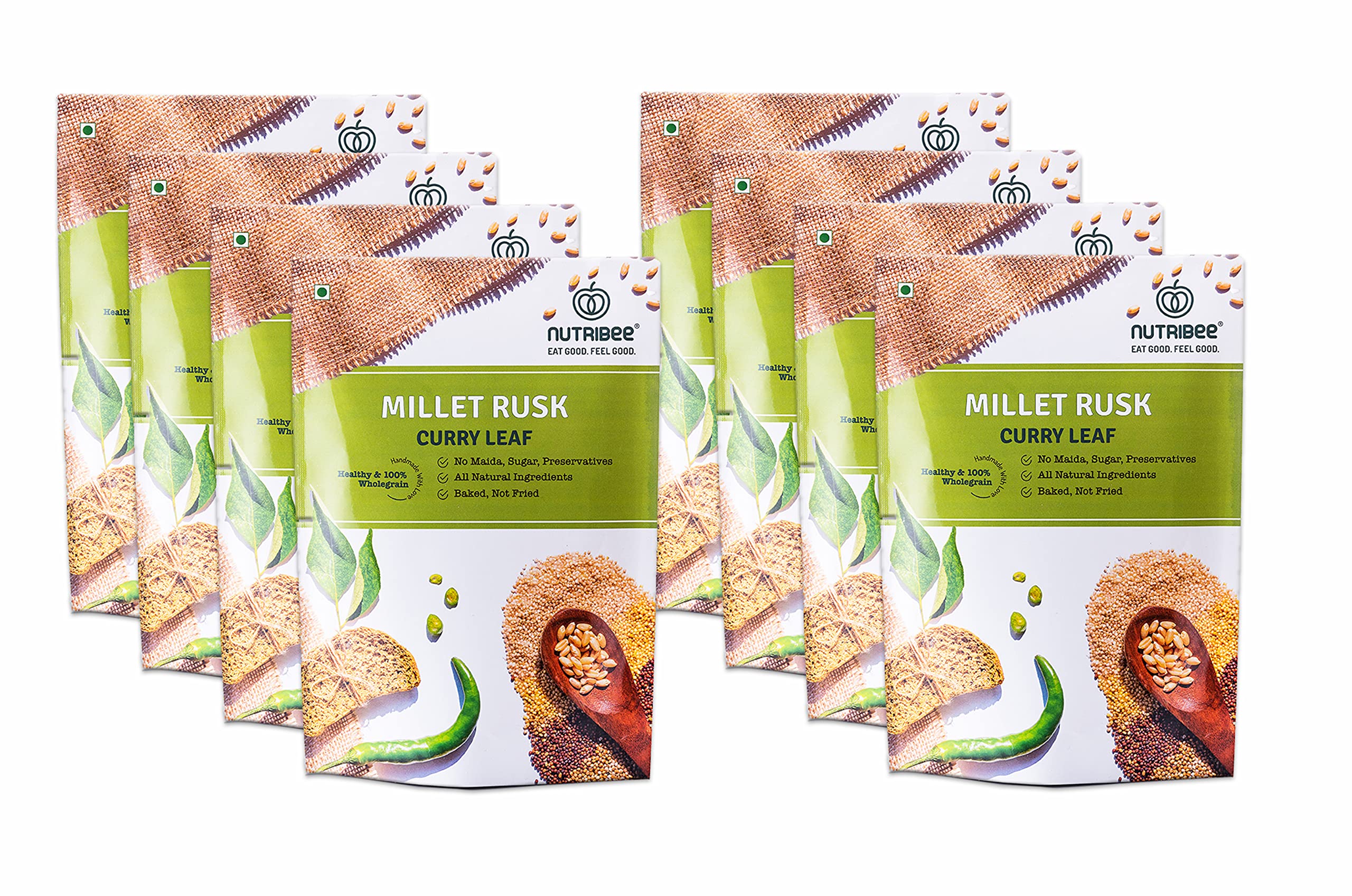 Multigrain Rusk Nutribee 100 Multigrain Millet Rusk Curry Leaf Refined Sugar Free ...