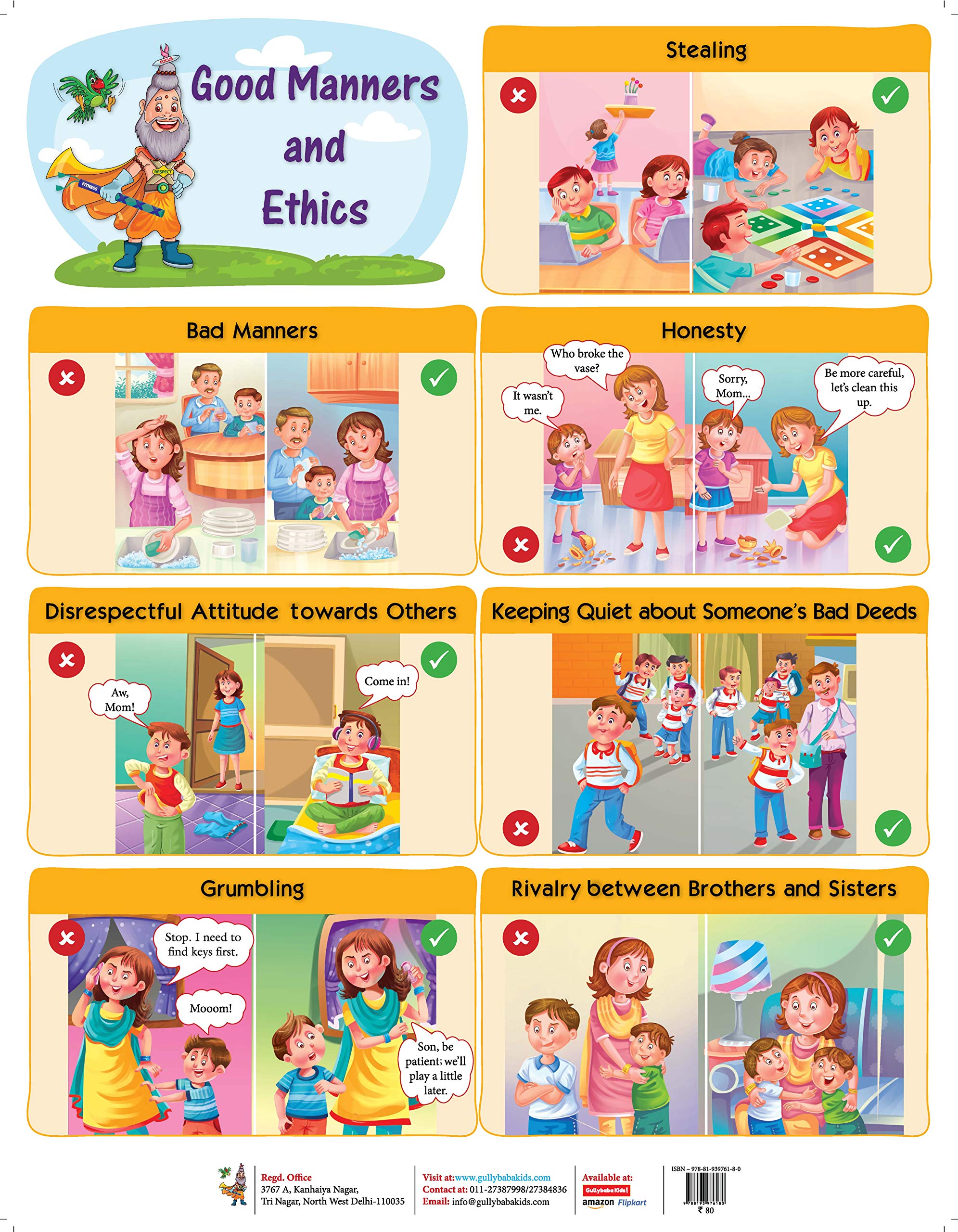 Bad Manners Chart For Kids With Pictures