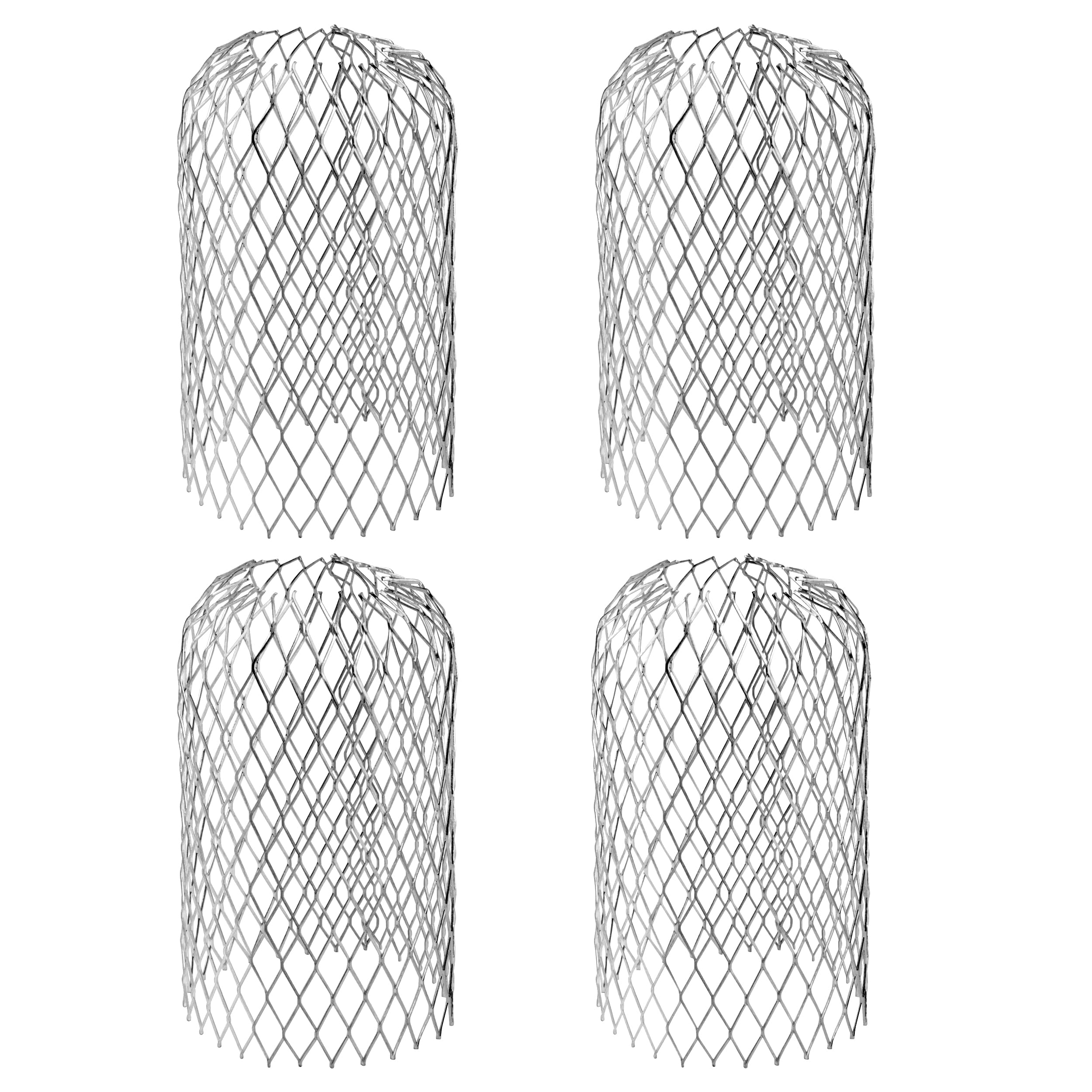 Filtres de Gouttière en Aluminium Gardes de Gouttière Extensible pour Filtrer Les Feuilles Les Branches La Mousse La Boue Diamètre 4~10cm 4 Pièces