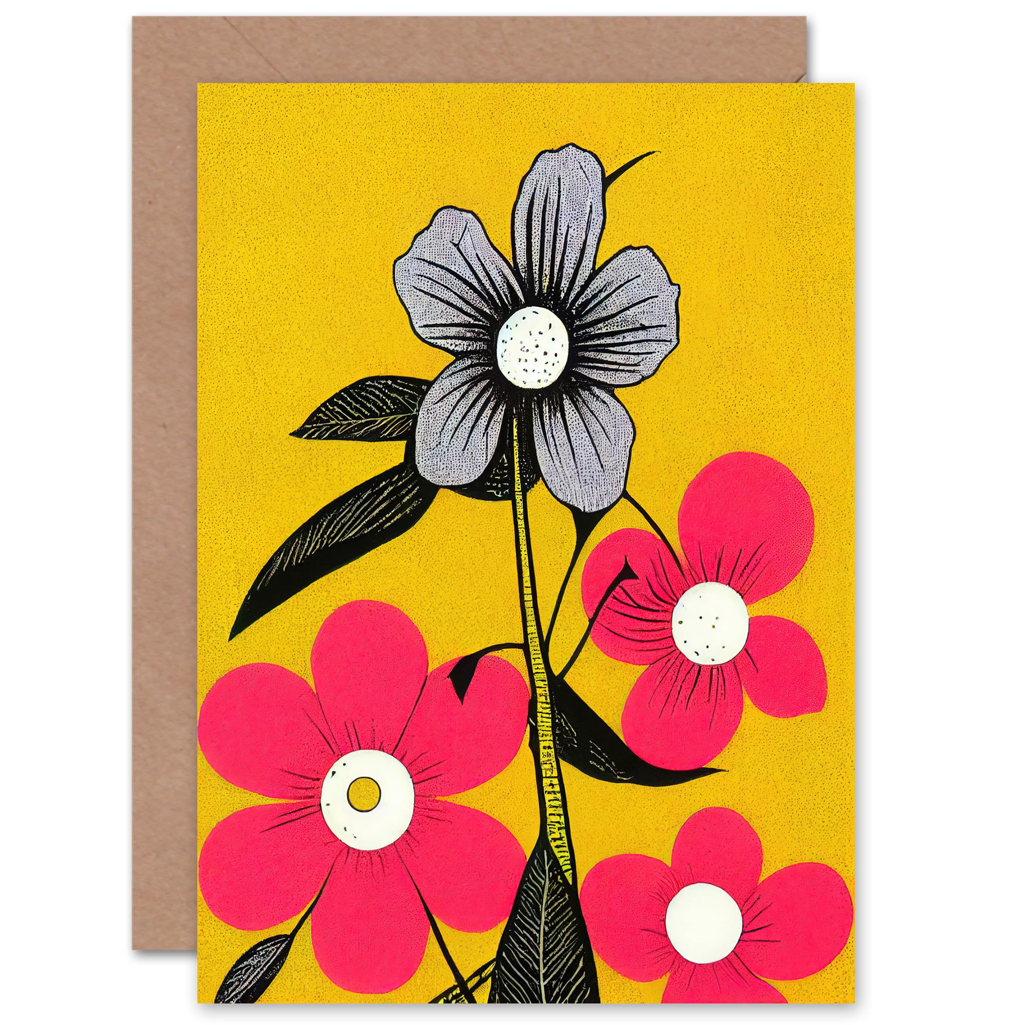 Artery8 Flowers Greeting Card for Wife Birthday Thank You Yellow