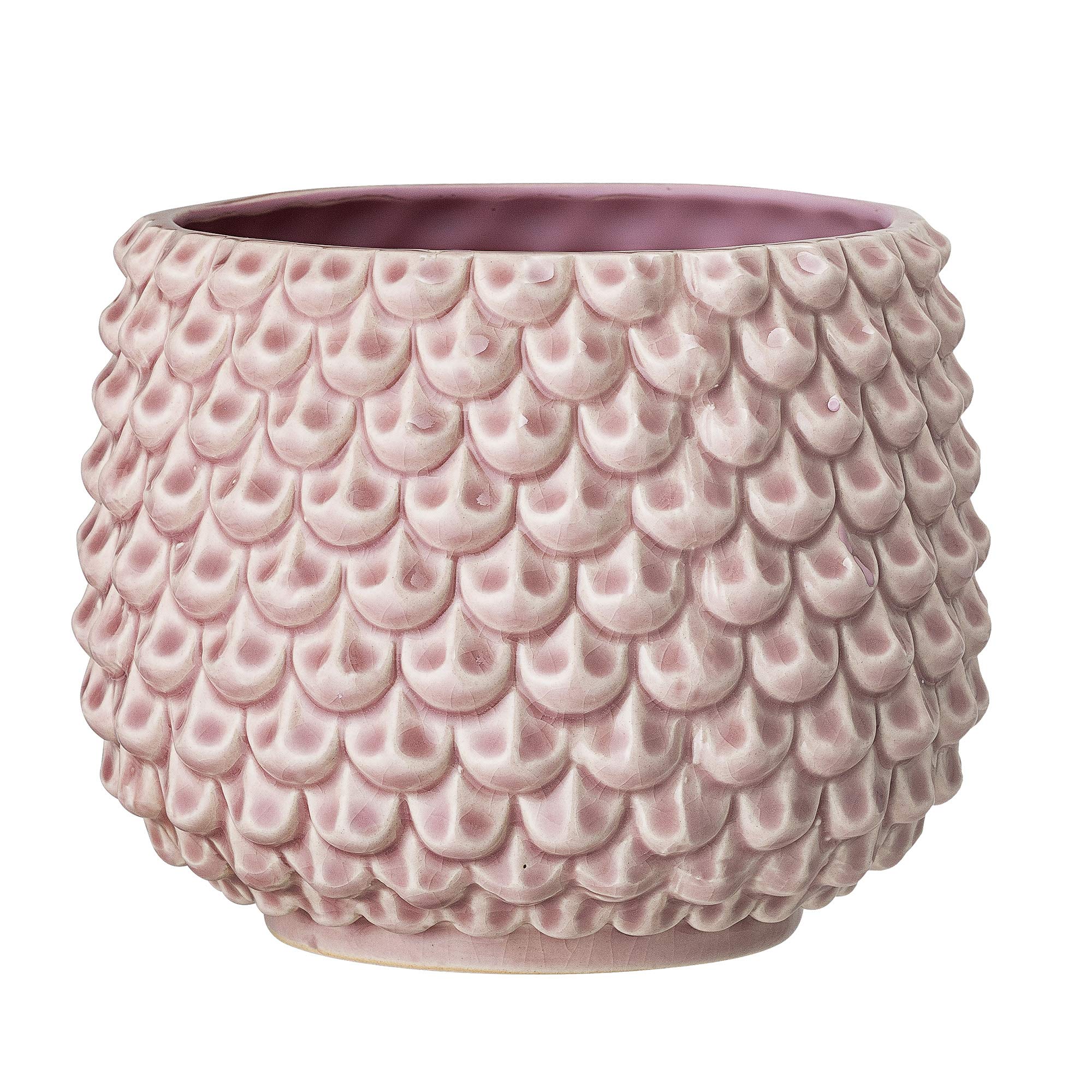 Bloomingville Pinecone Stoneware Flower Pot, 6.5", Rose