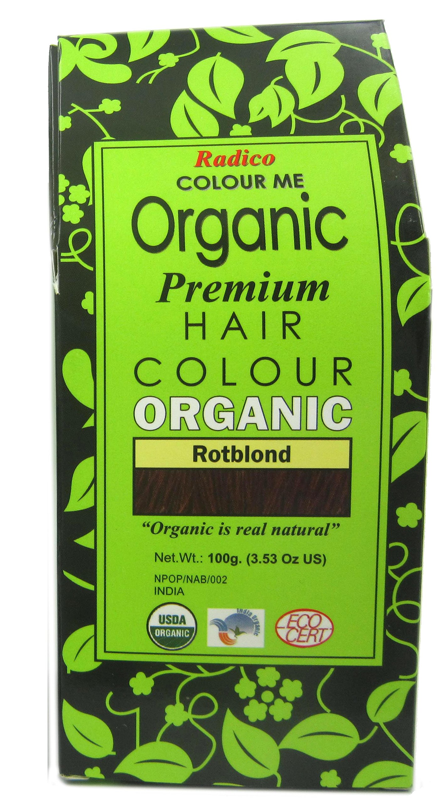 Radico Colour Me Organic Hair Colour 100% Organic - Reddish Blonde - 100g