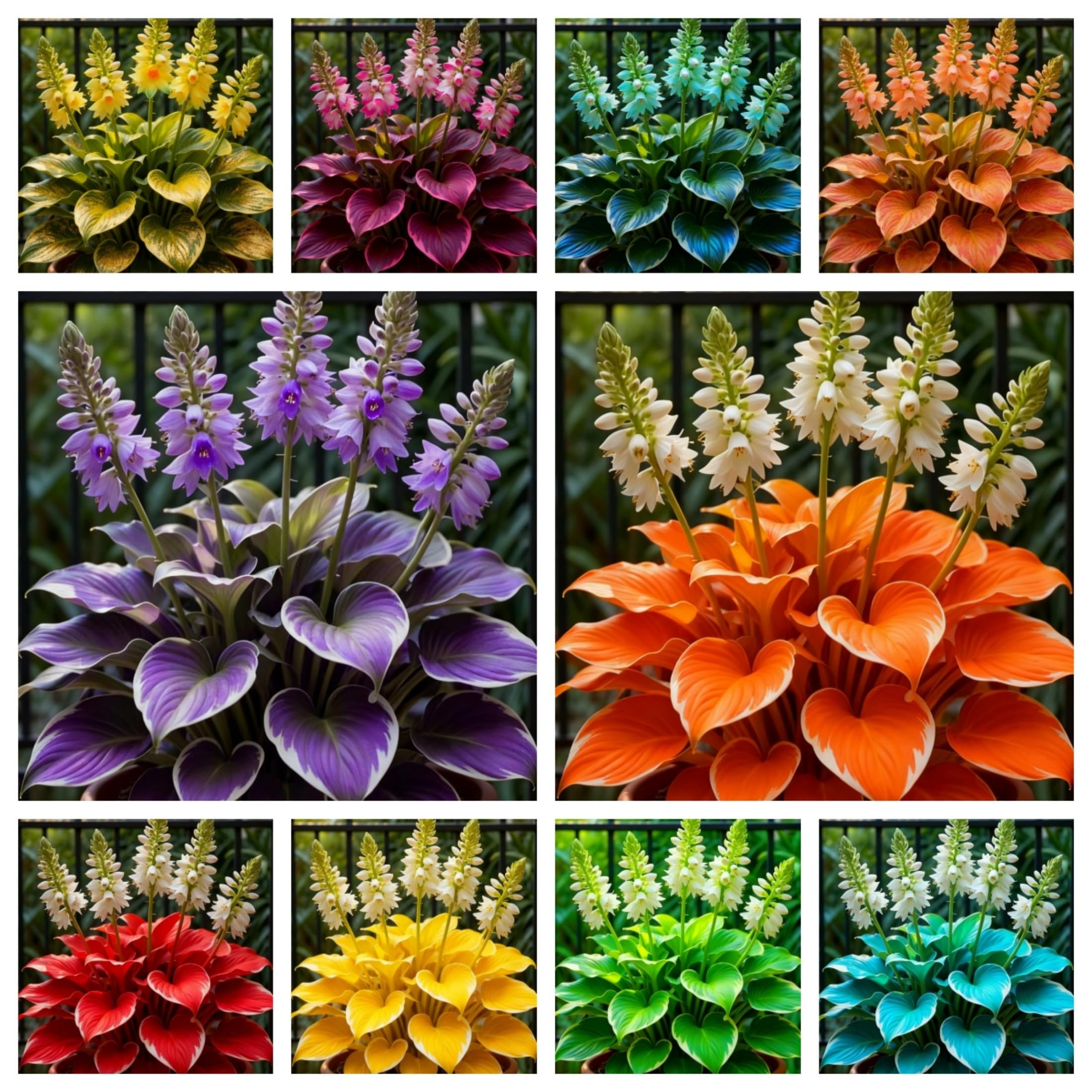 Decorative Hosta Plants – Durable Outdoor Greenery Ideal for Pots, Paths, and Patio Corners,Hardy Perennial, Excellent Display-4bulbs