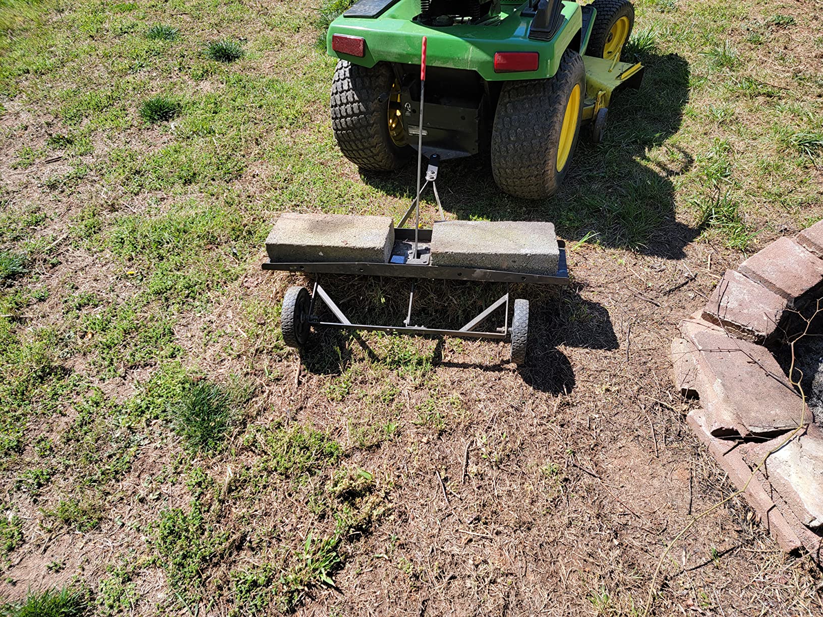 Old Dethatching Rake $18/mo - Finance Suchtale 40inch Tow Behind Dethatcher with 20 Spring ...