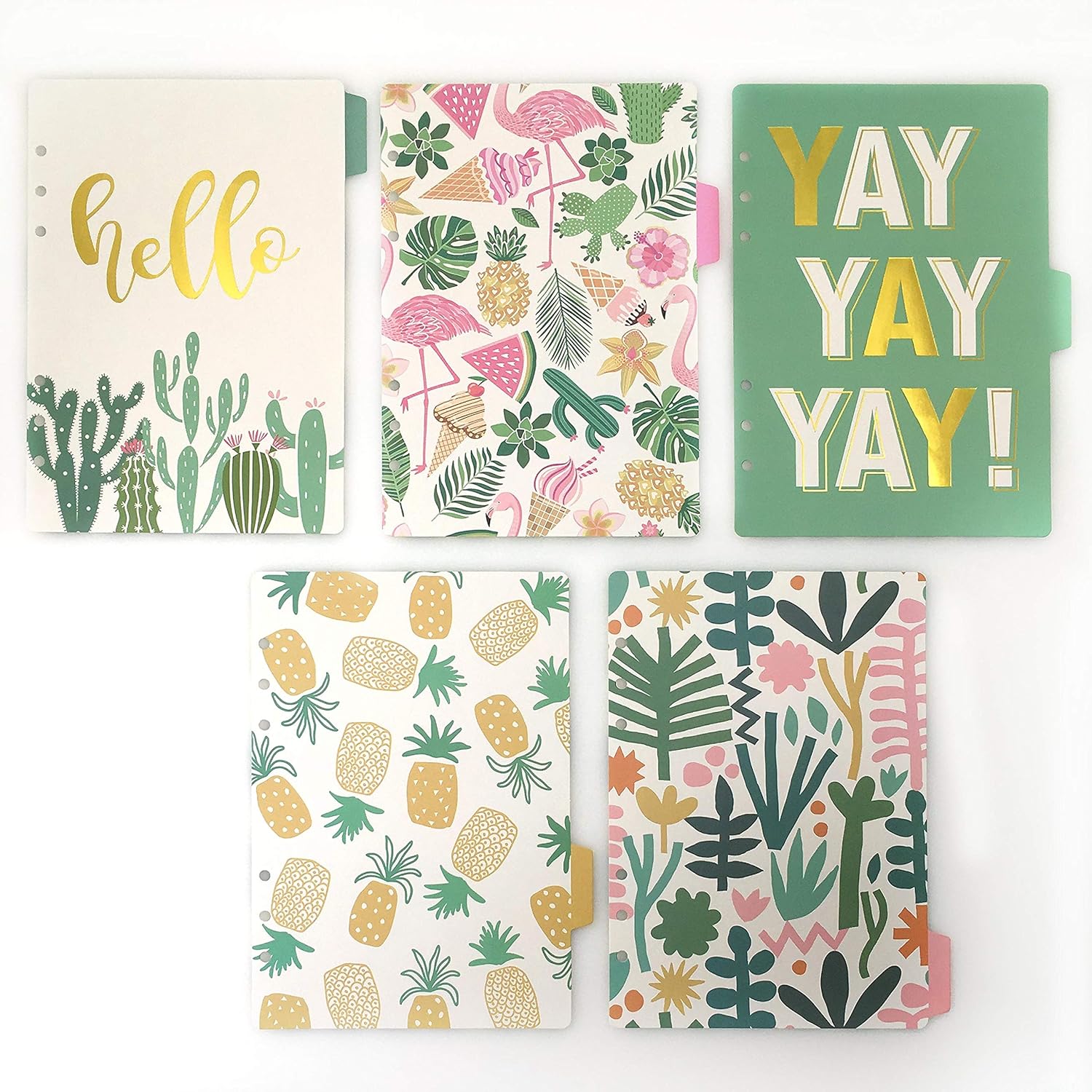 Index Tabs for A5/A6 6Holes Cover Round Ring View Binder File Folder