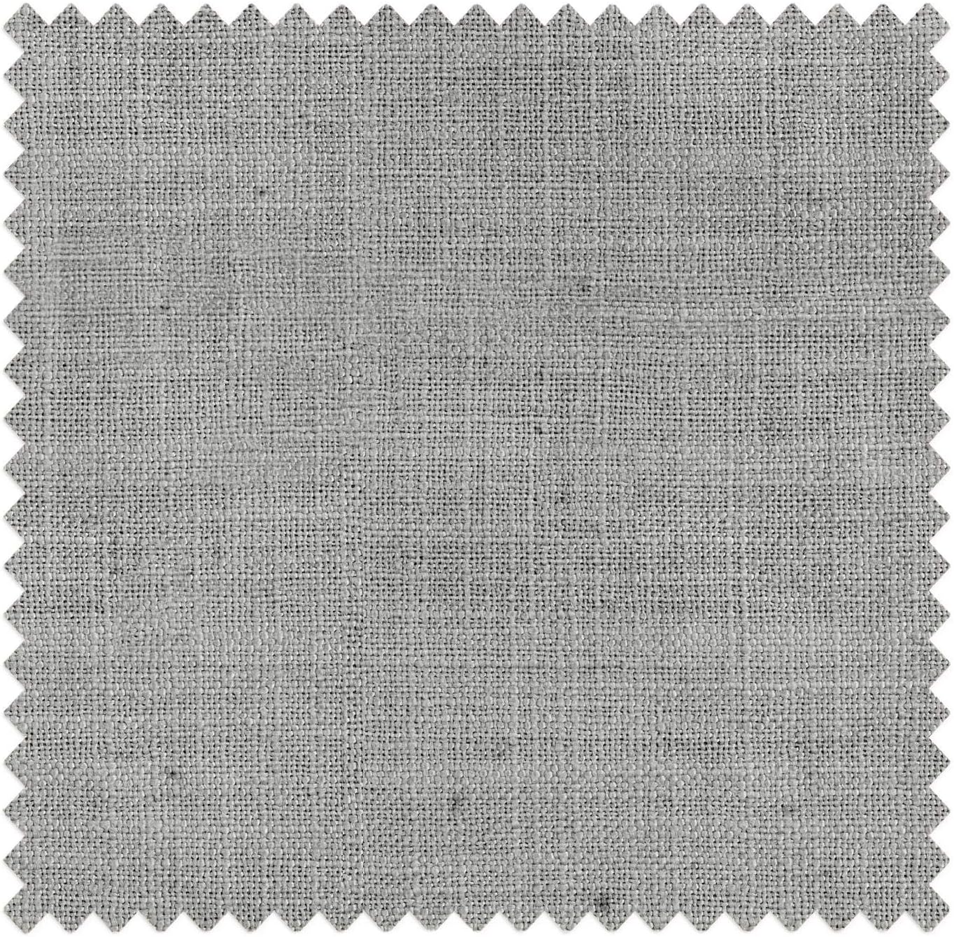 TWOPAGES 50 W x 120 L Extra Long Natural Faux Linen Back Tab Curtain for Apartment, Rock Grey Room Darkening Privacy Curtain 4 in 1 Header Window Drape, 1 Panel