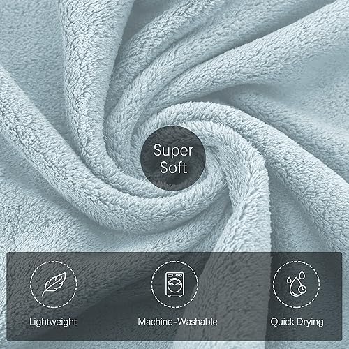 Miniatura 7 de TENSTARS - Toallas de mano para baño con dobladillo de seda, secado rápido, toalla absorbente de microfibra ultrasuave para baño, fitness, gimnasio,