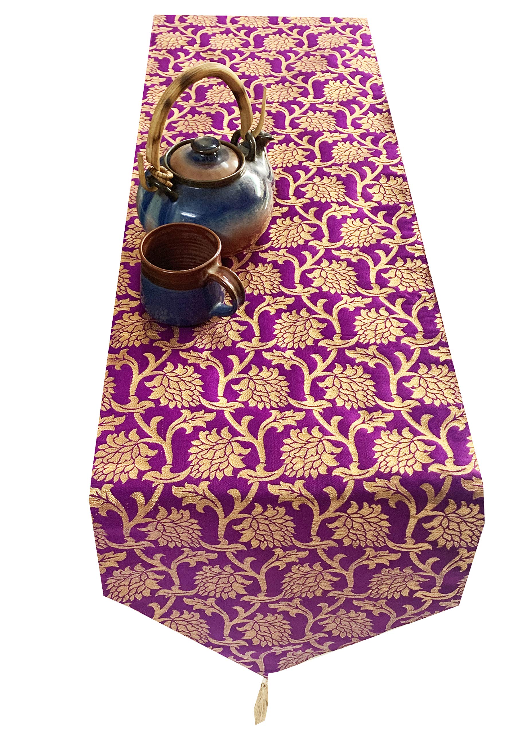 Pink Parrot Silk Table Runner - 12x70 Inch -11