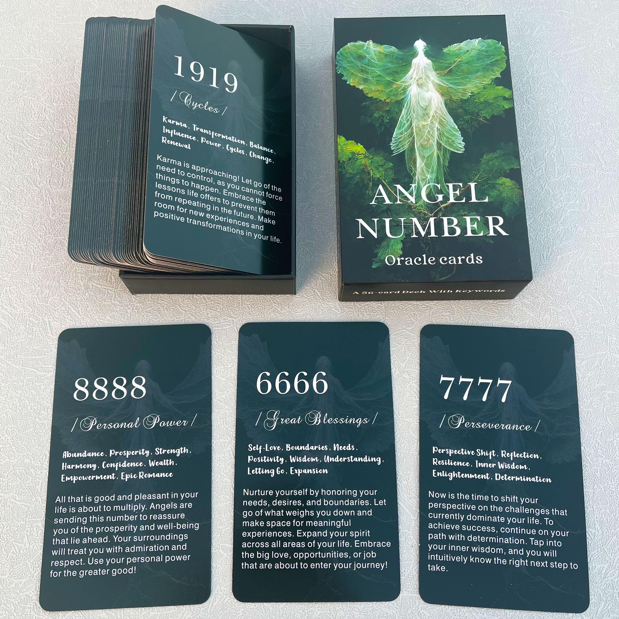 Angel Numbers Oracle Cards, Oracle Cards for Beginners, Angel Number Affirmation Cards, Tell You How to Live Your Life The Best Way
