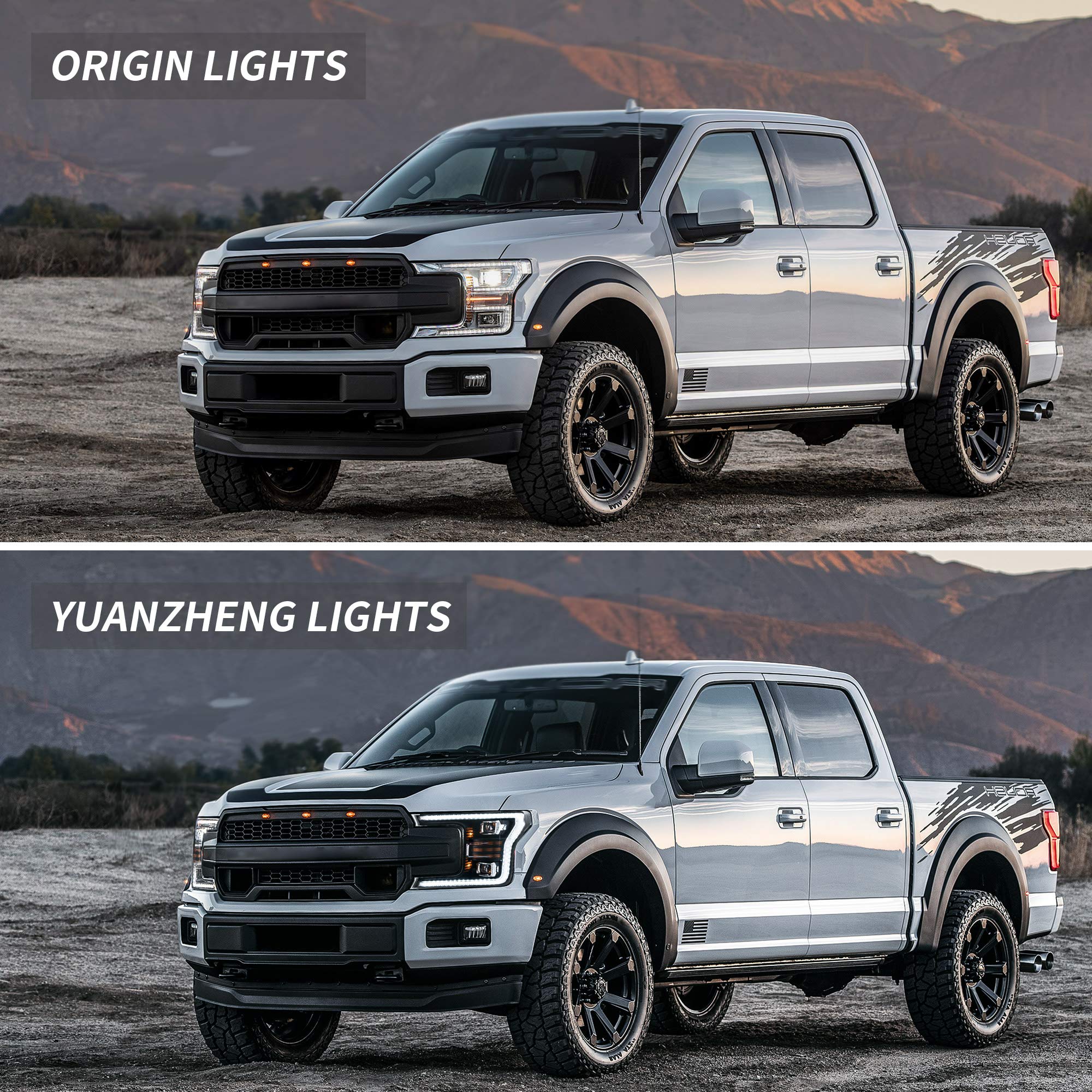 VLAND Full LED Upgraded Headlights for [Ford F150 13th Gen Pickup 2018