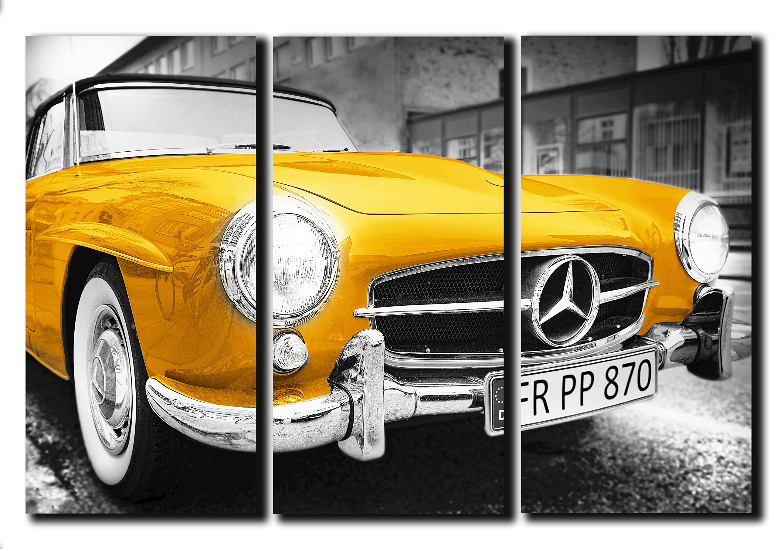 絵画 1S-3 A-1 Amazon.com: Big 3 Piece Vintage 300 Sl Wall Art Decor Picture