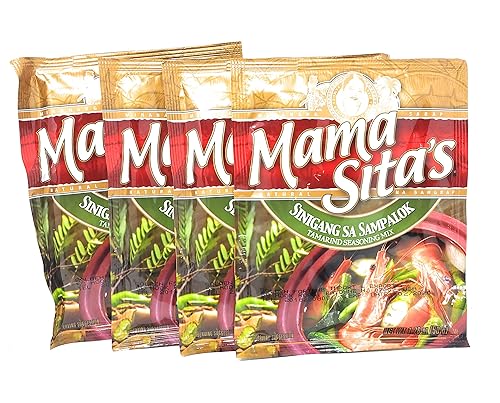 Mama Sita's Sinigang Sa Sampalok Mezcla de condimentos de tamarindo 1.76 oz (50 g), paquete de 4