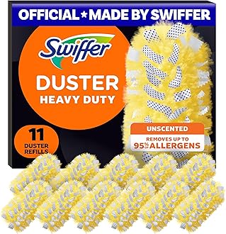 Swiffer Dusters Heavy Duty Multi-Surface Duster Refills for Cleaning, Unscented, 11 Count