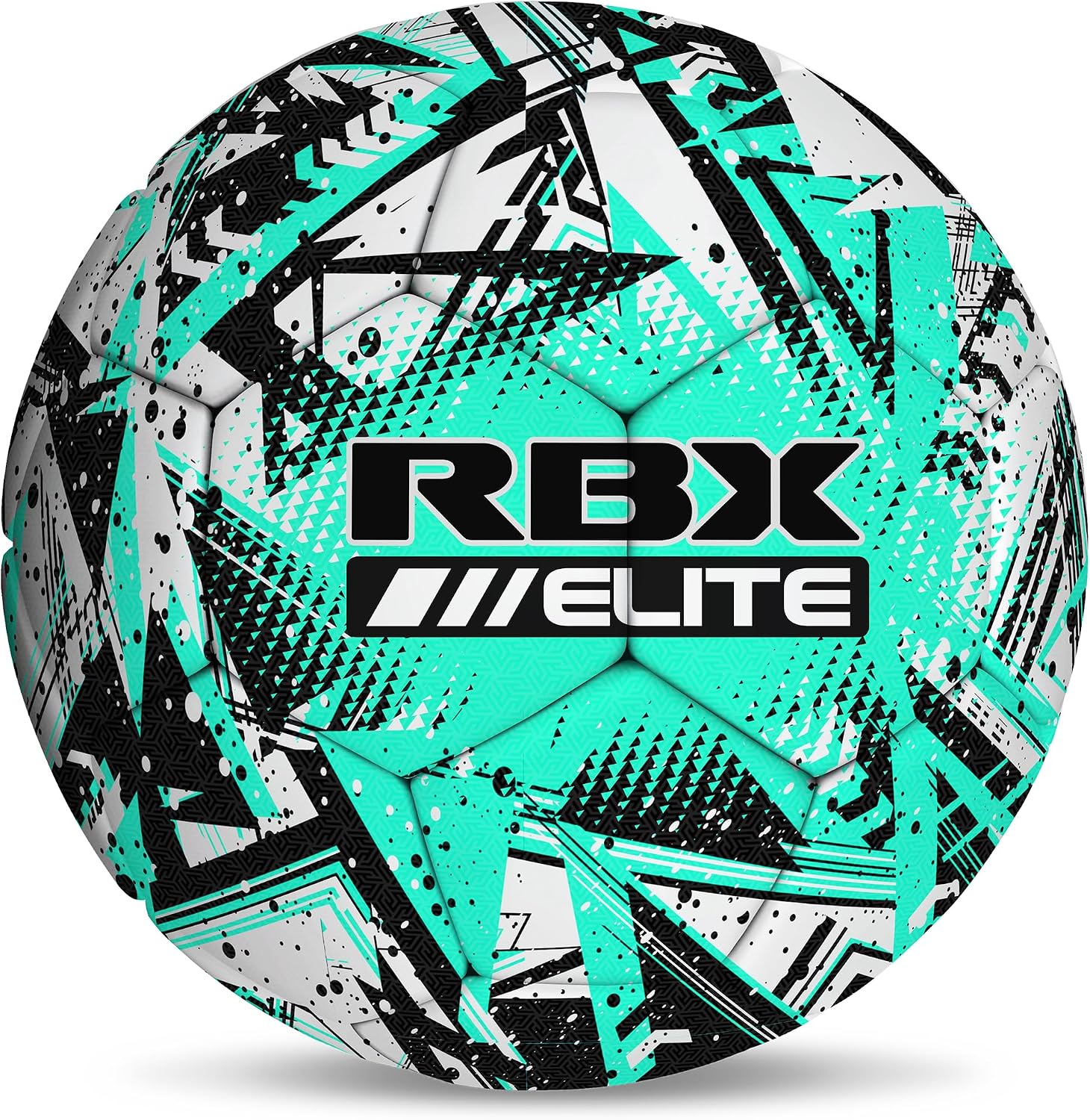 RBX Size 5 Soccer Ball, Durable 32 Machine-Stitched Panel Construction, Superior Air Retention, All Weather Design, High Contrast Graphics